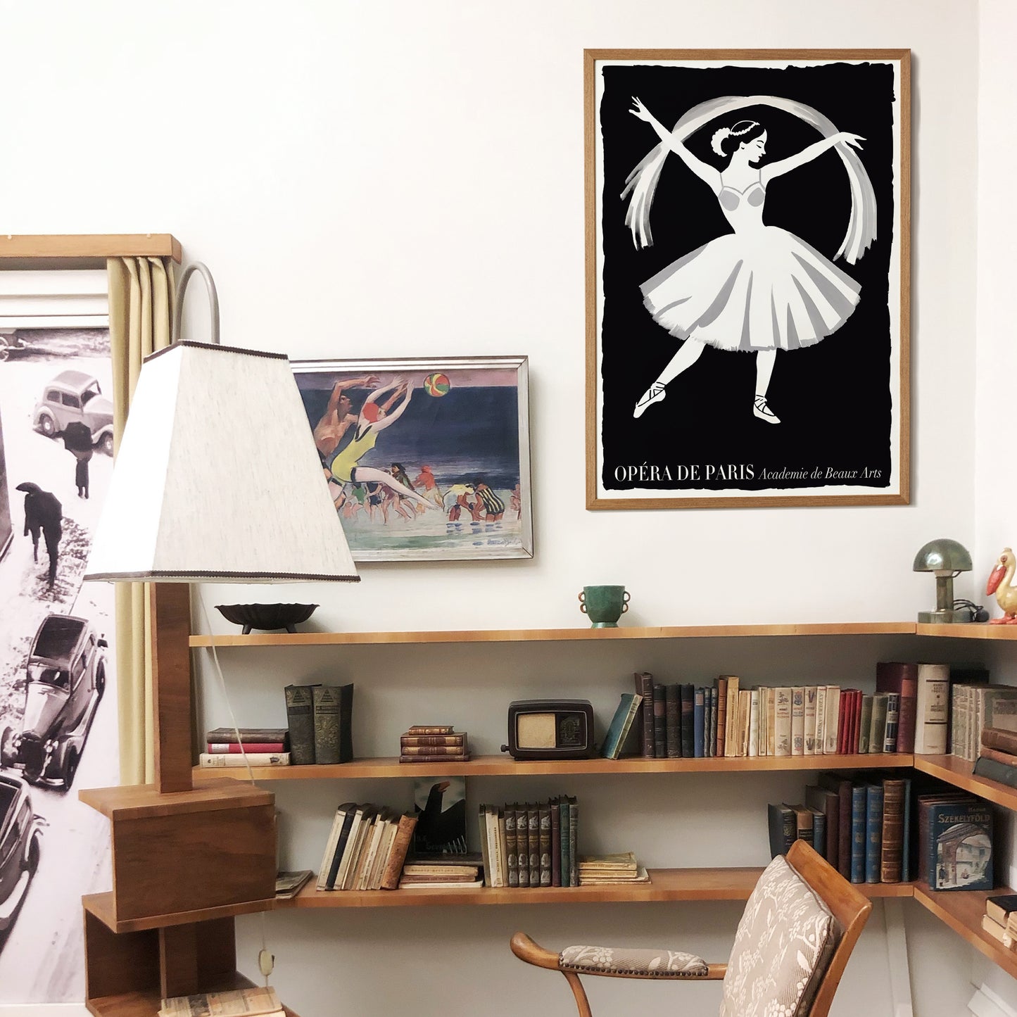 Opera De Paris - Black and White Ballerina Poster