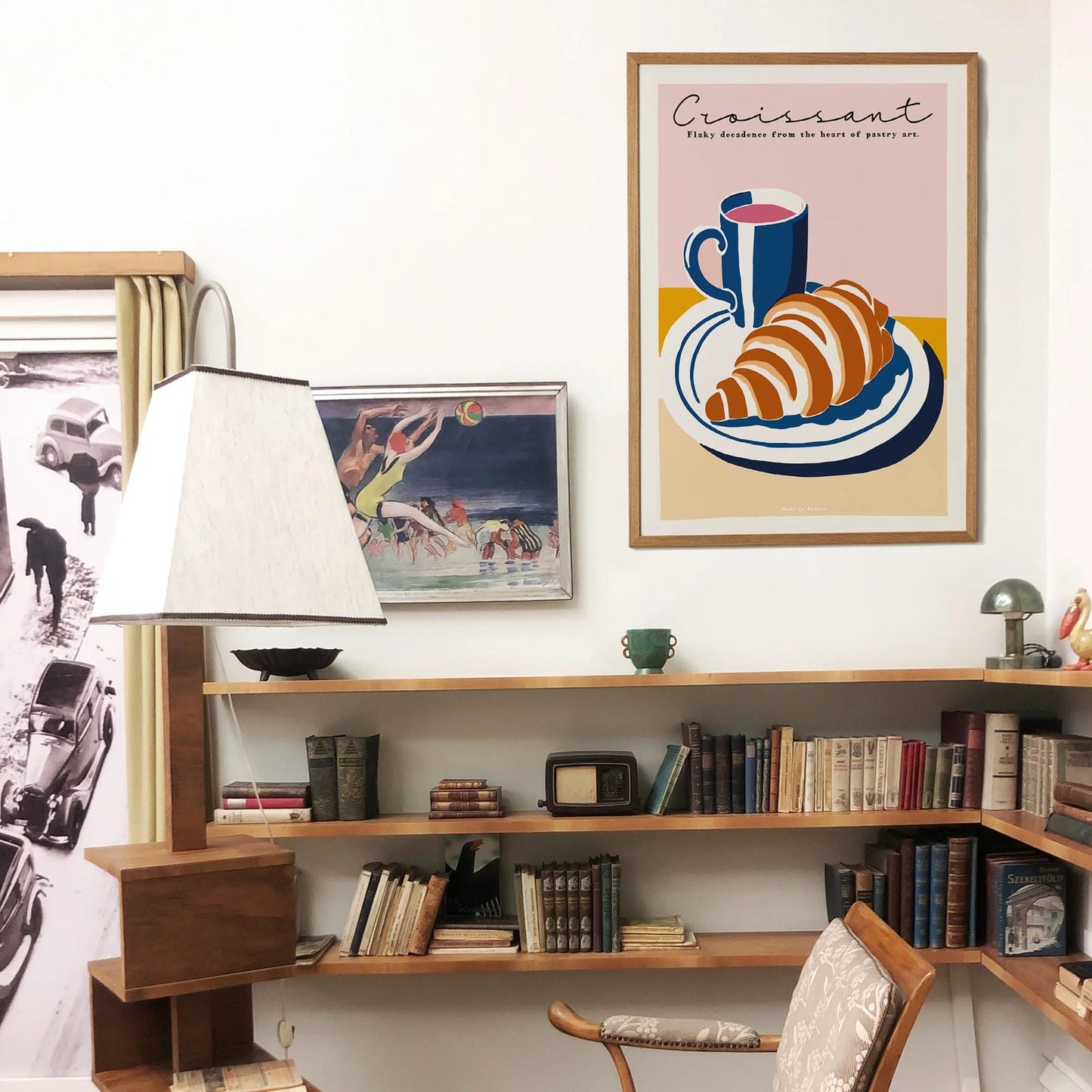 Croissant - Cute French Wall Art Print