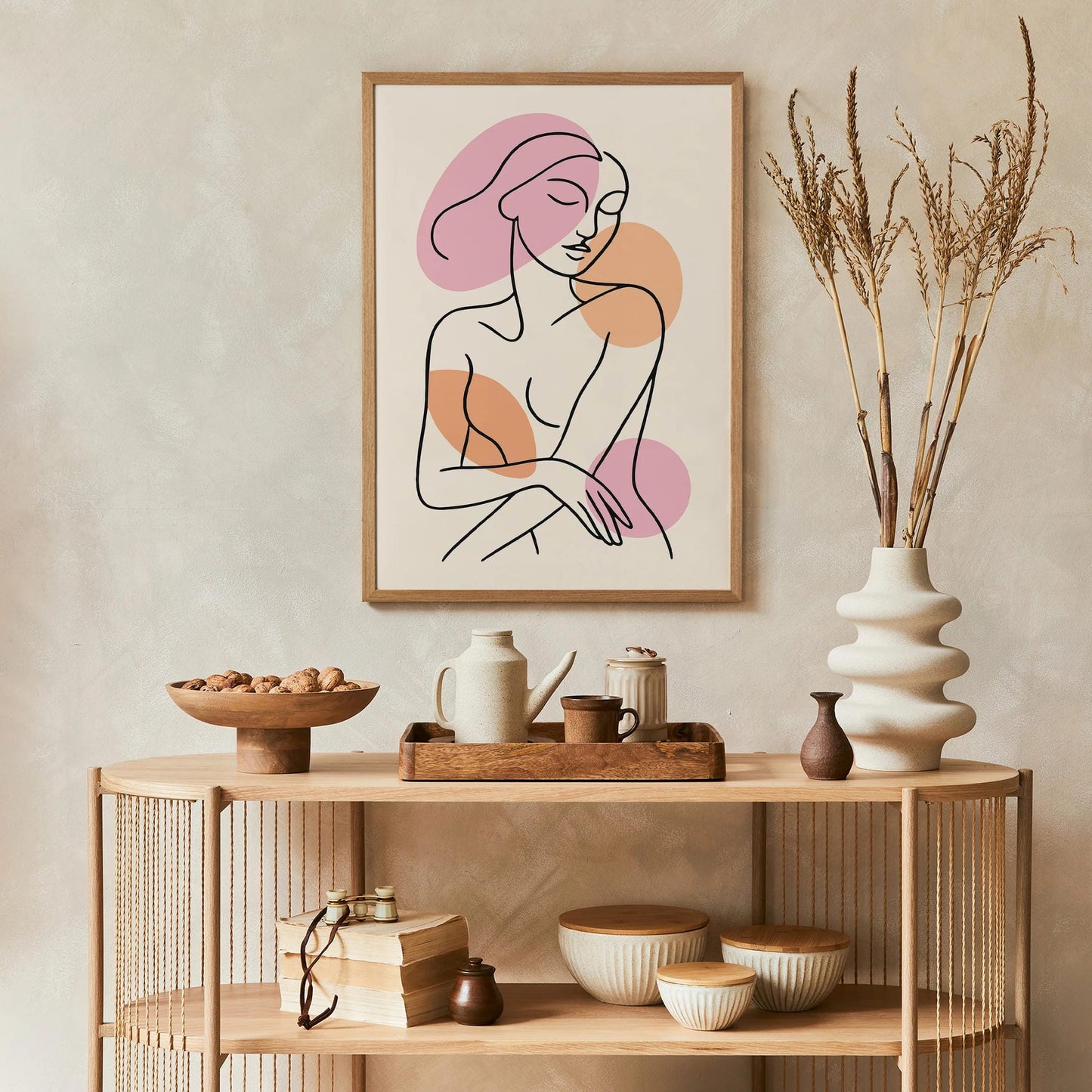 Modern Line Art Poster – Woman Silhouette Wall Print