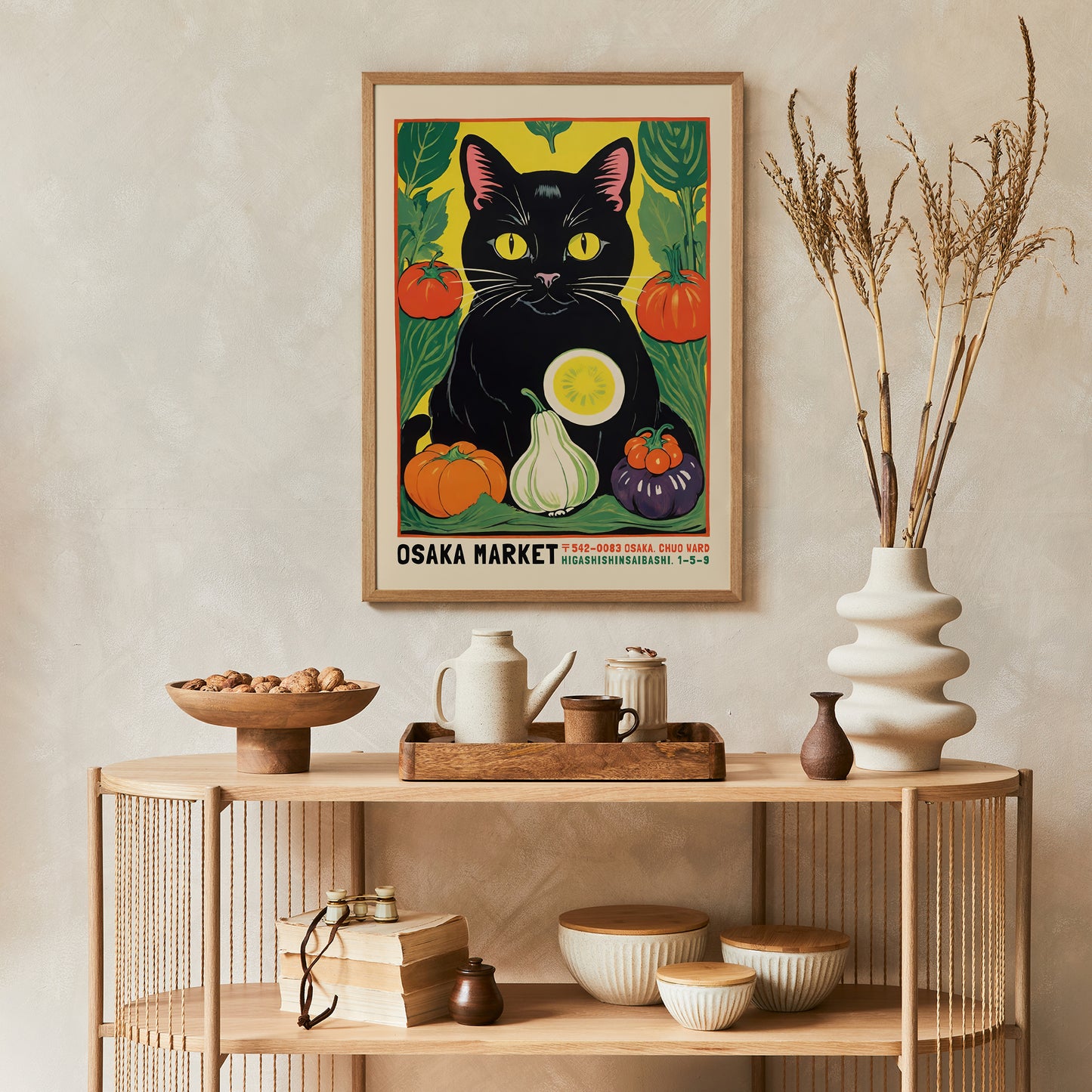 Osaka Market Vintage Poster