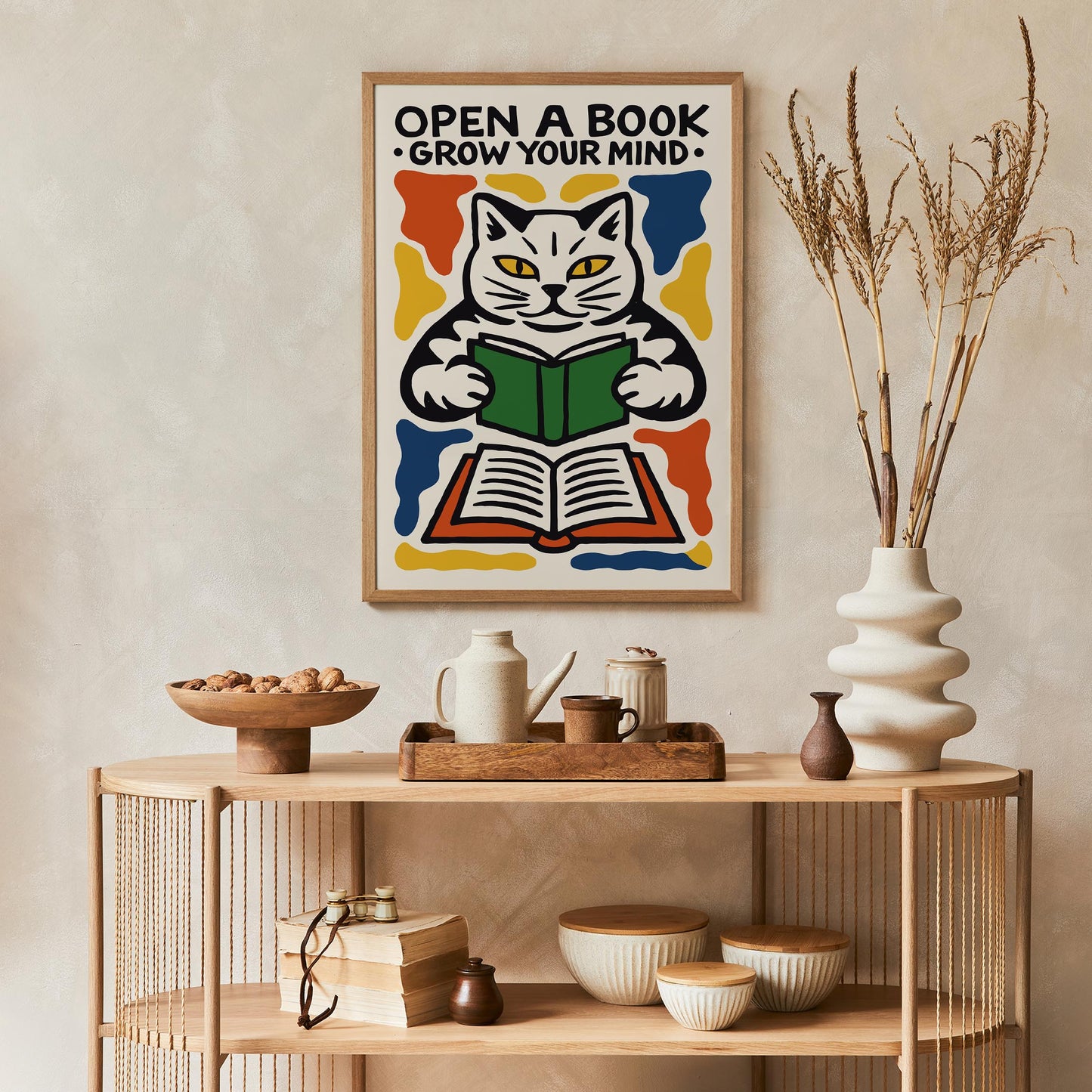 Open A Book Grow Your Mind Poster
