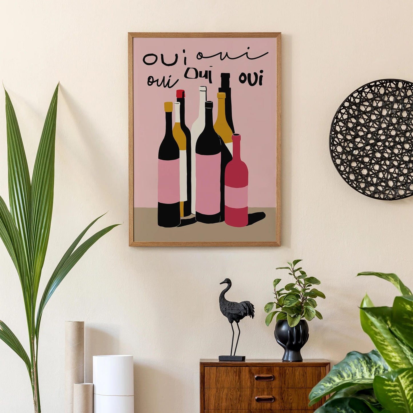 Oiu - Cute Wine Art Print