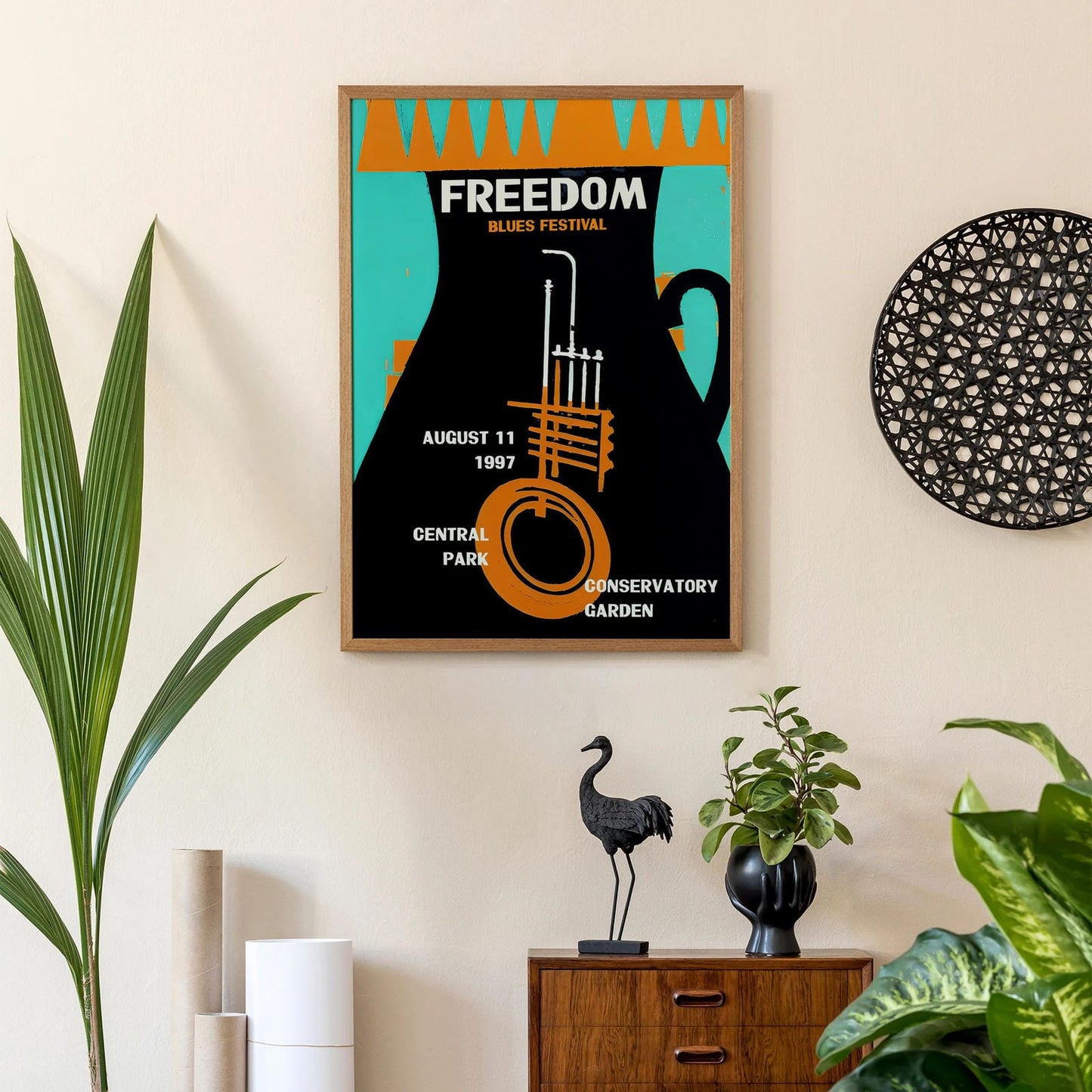 Freedom Blues Festival 1997 Retro Poster