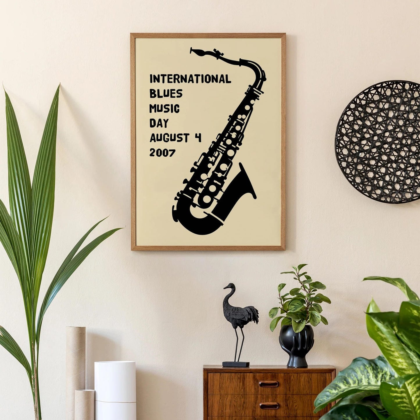 Blues Music Day - Saxophone Poster