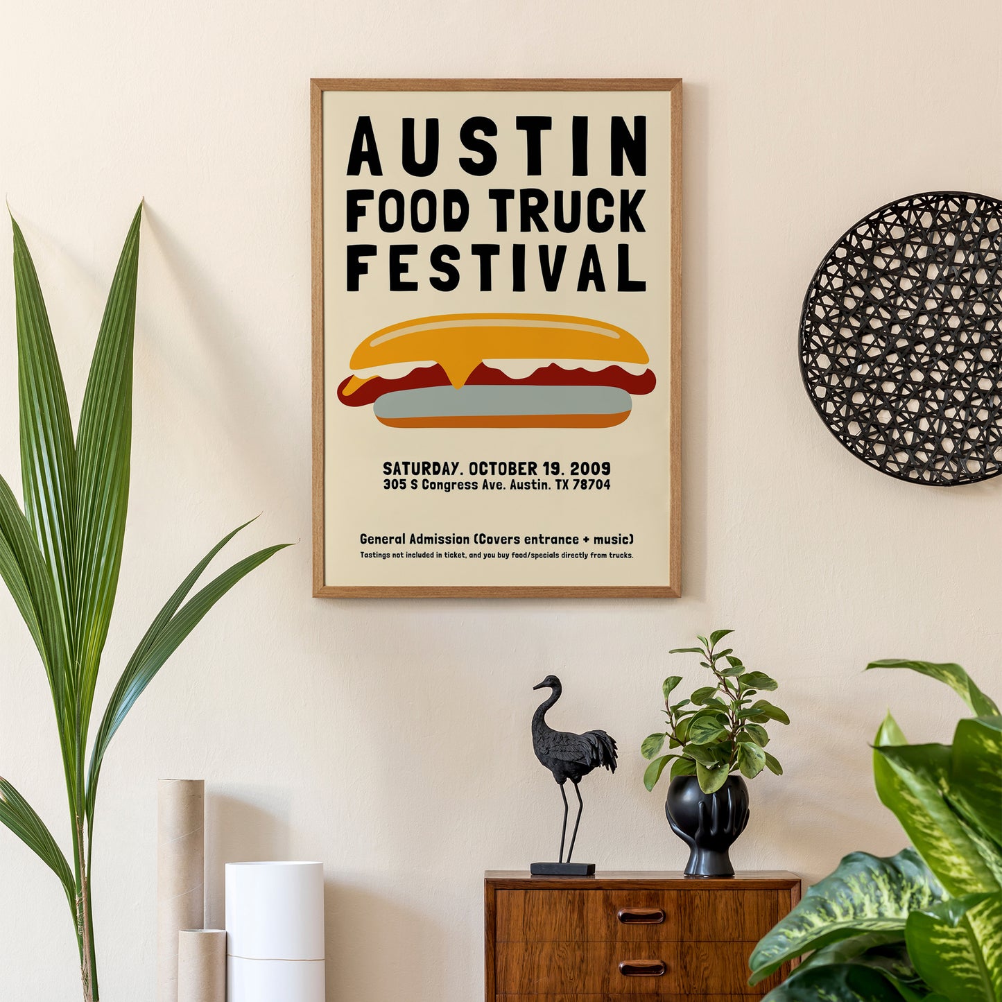 Austin Foot Truck Festival 2009 Retro Poster
