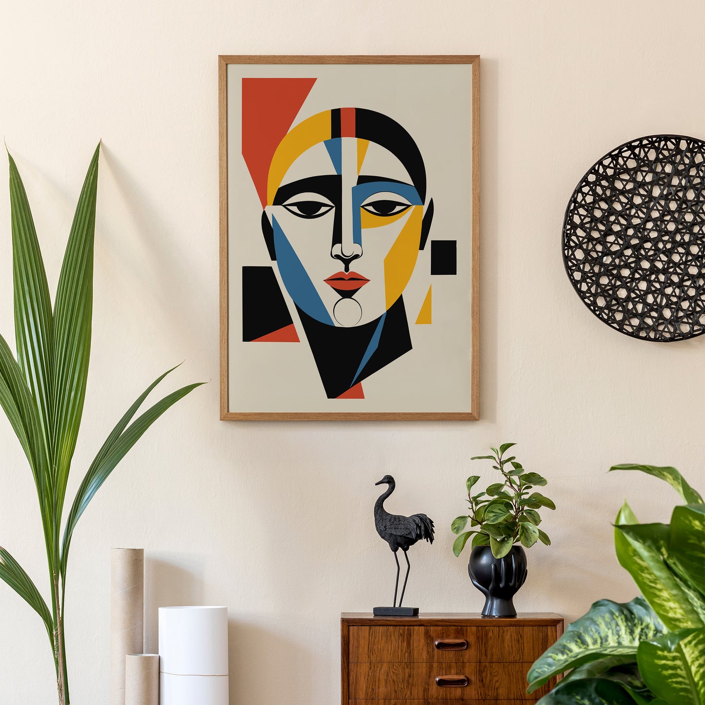 Bauhaus Geometric Portrait Wall Art