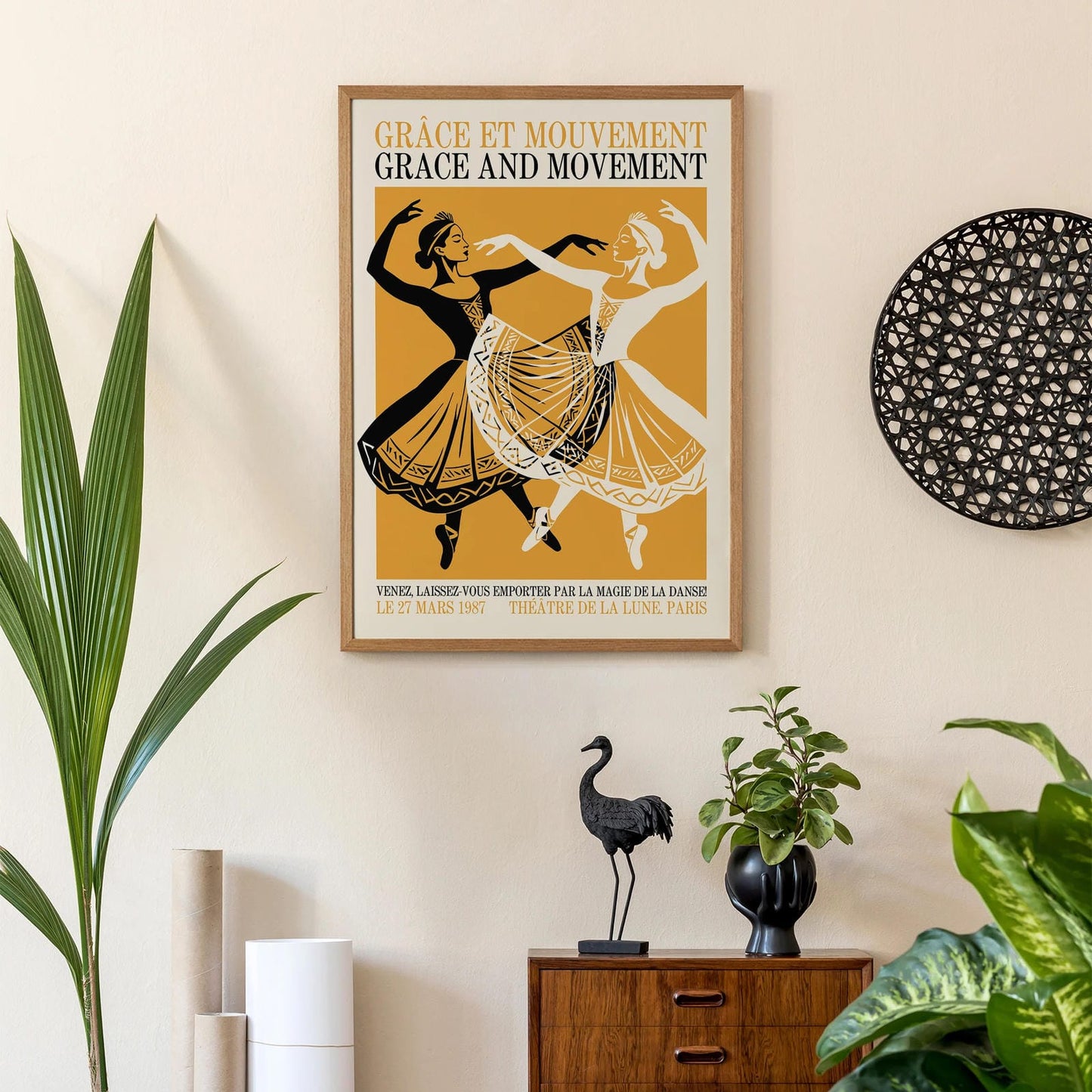 Retro Paris Ballet Wall Art Print