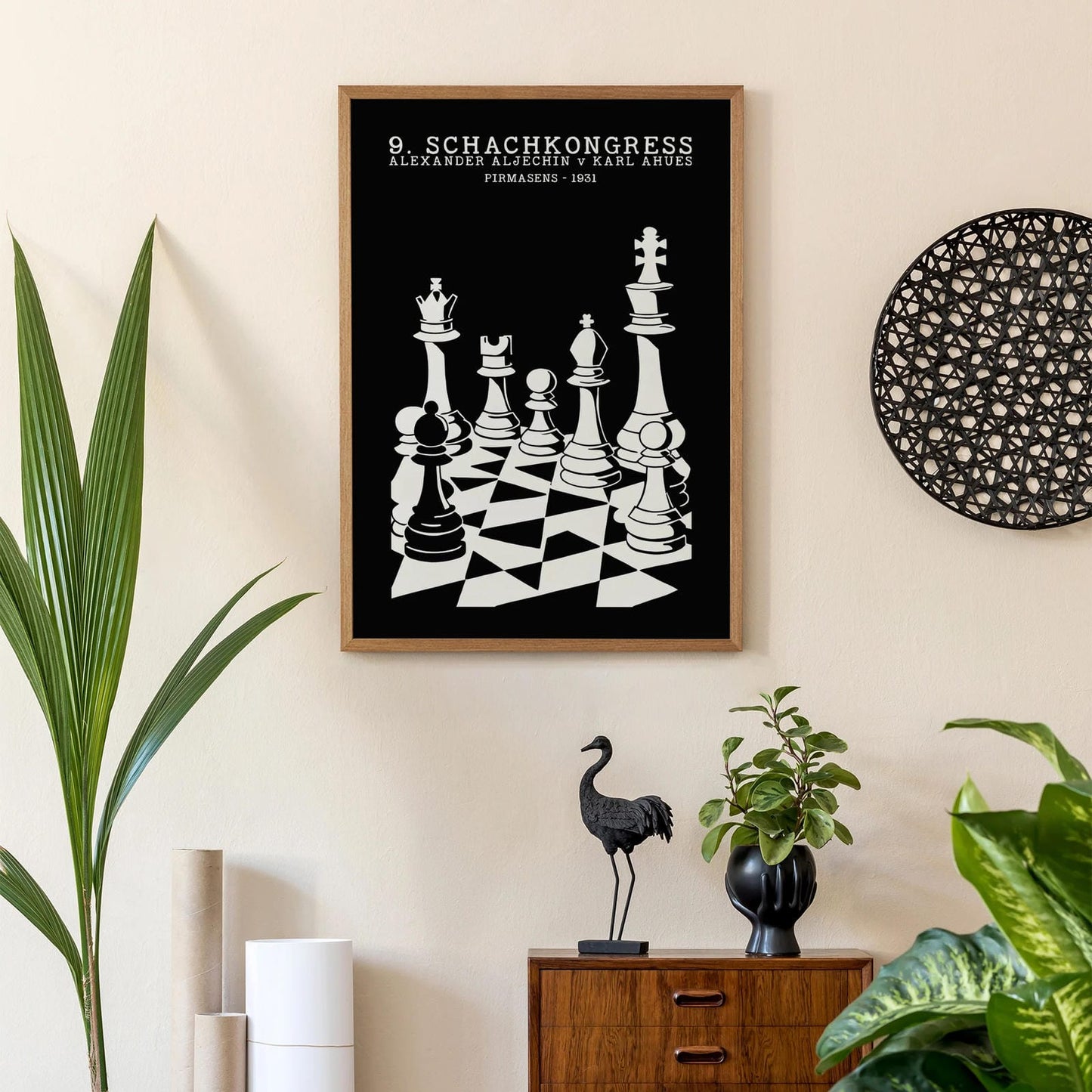 Vintage Chess Poster 1931 - Father's Day Gift Idea