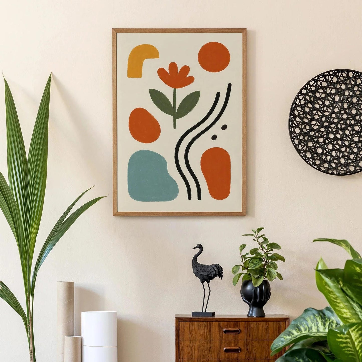 Retro Abstract Print - Minimalist Home Decor