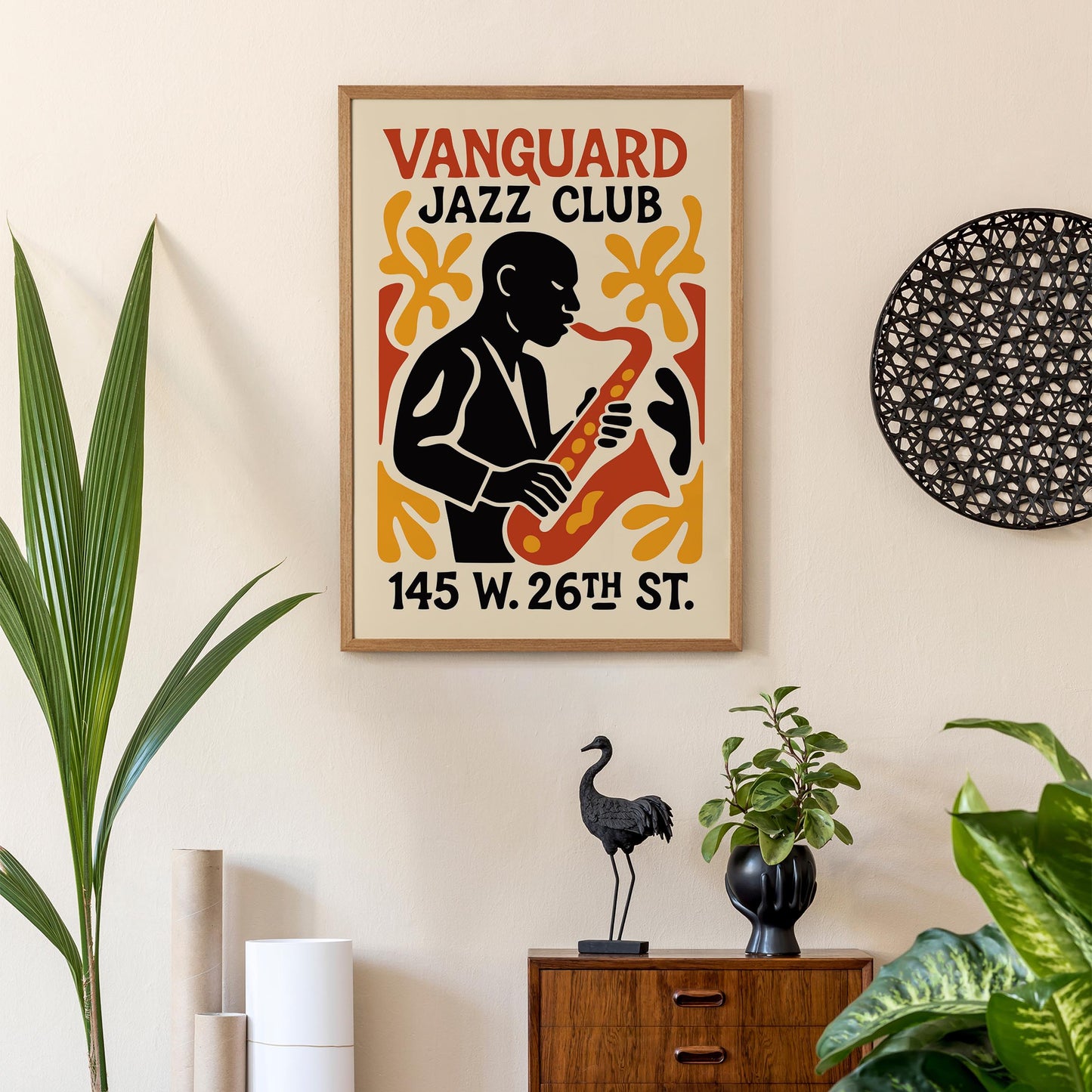 Jazz Club Sax Poster Print