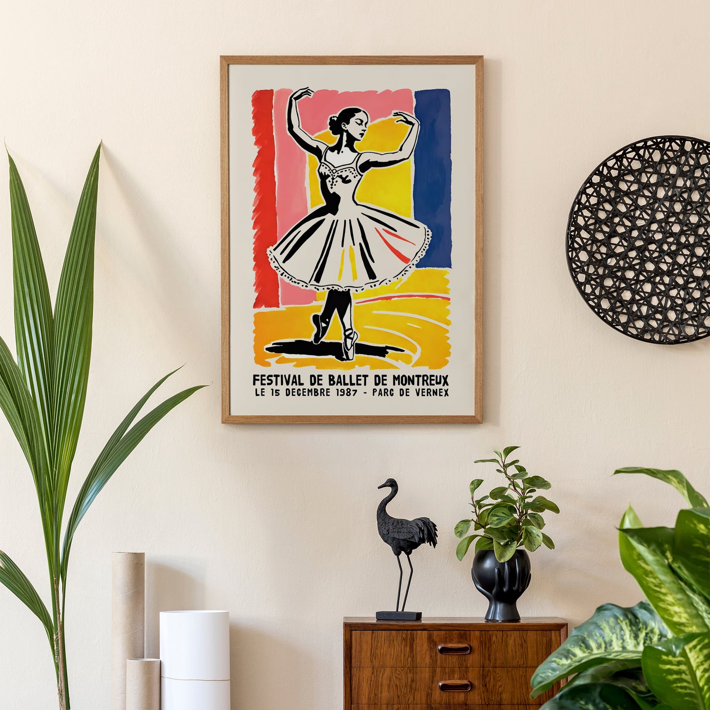 Festival De Ballet Retro Ballerina Poster