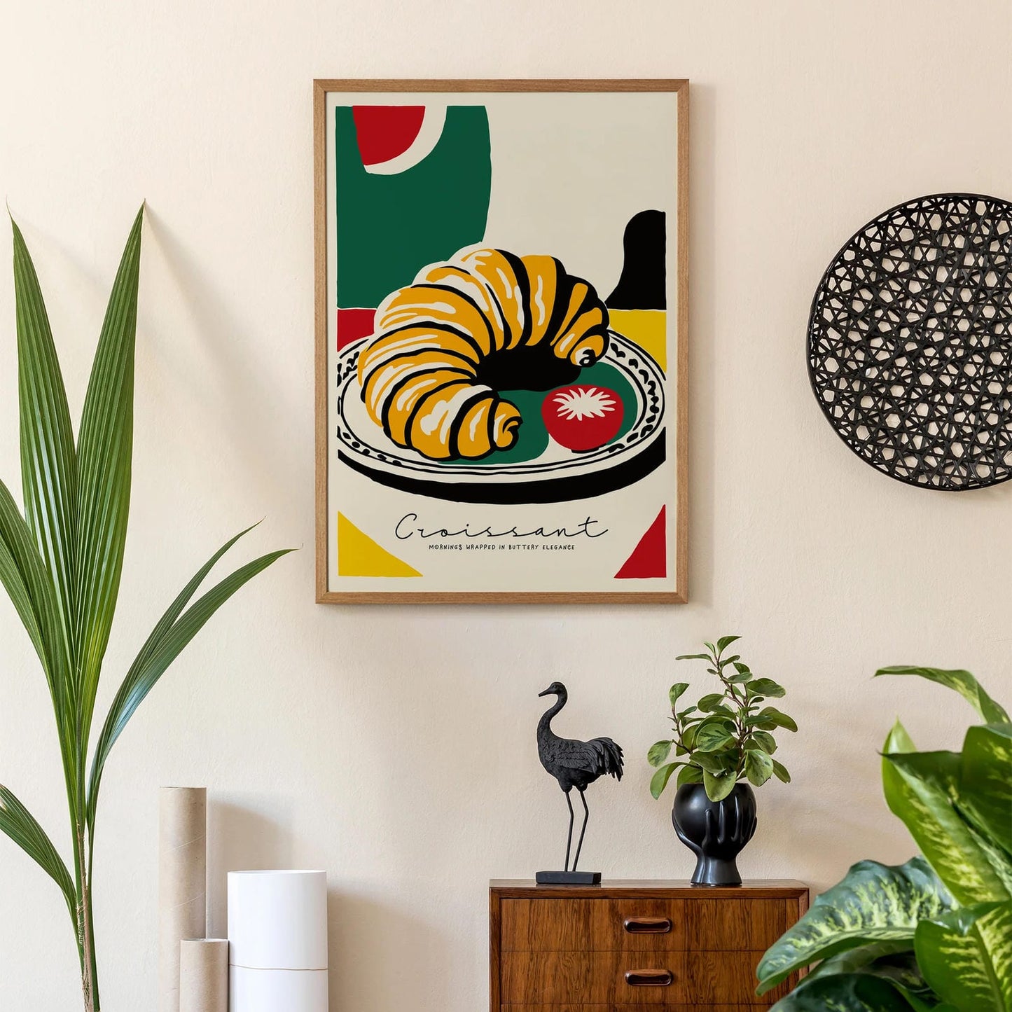 Croissant Retro Wall Art Poster