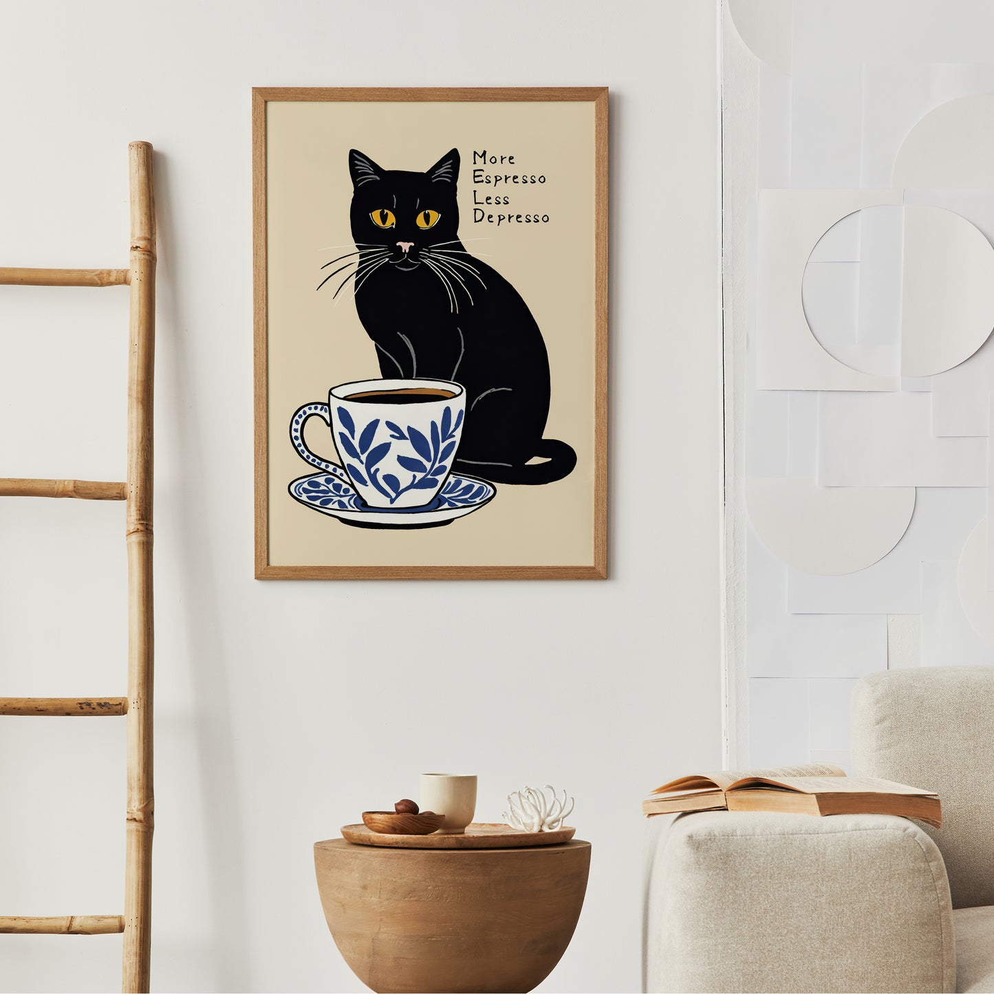 Cute - More Espresso Less Depresso - Cat Poster