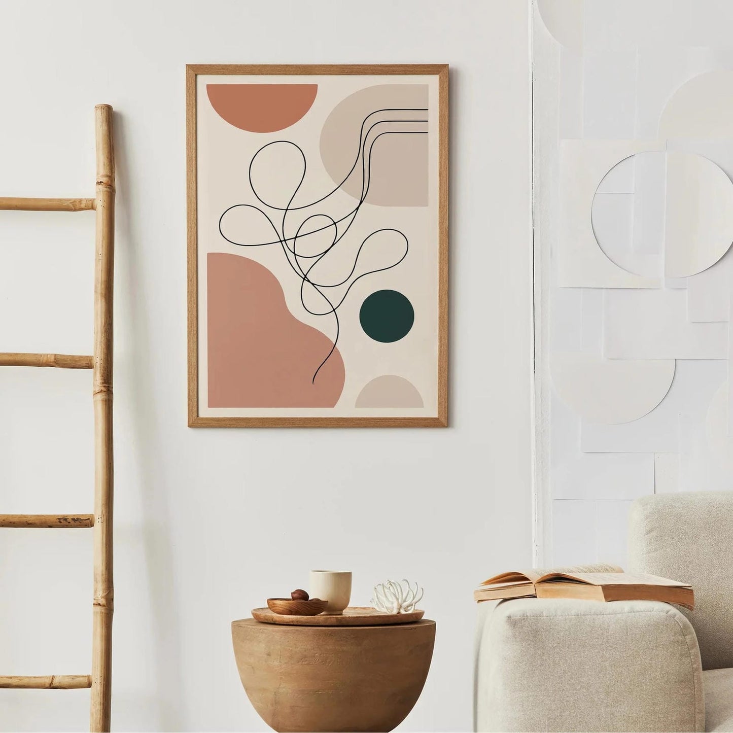 Neutral Aesthetic Line Art Print 2025