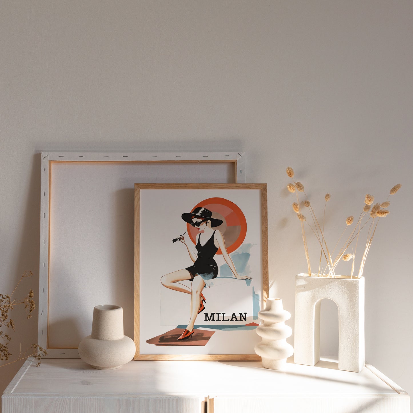 Milan Vintage Fashion Poster