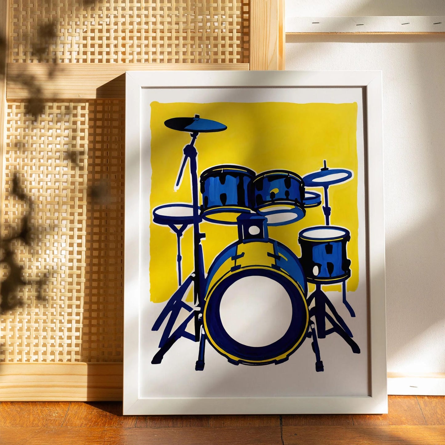 Retro Drum Kit Art Print