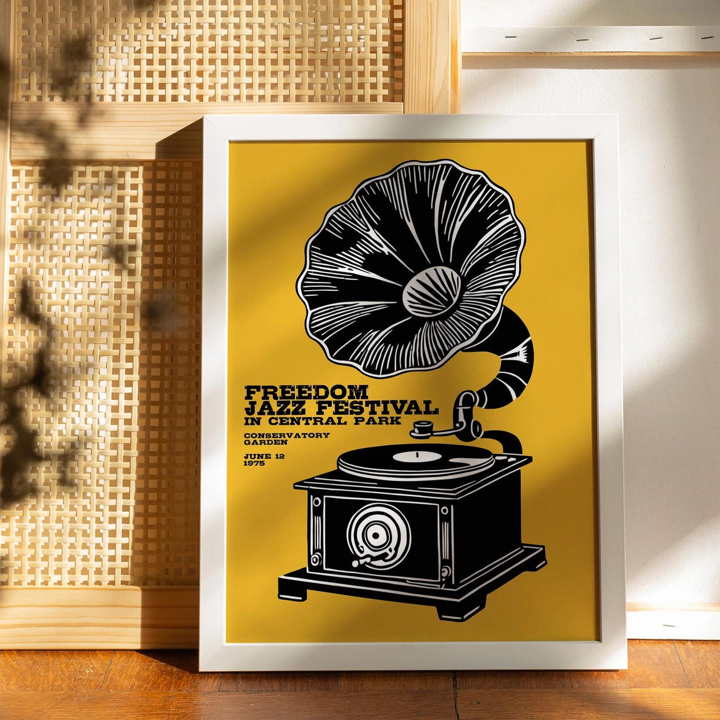 Freedom Jazz Fest 1975 Gramophone Poster