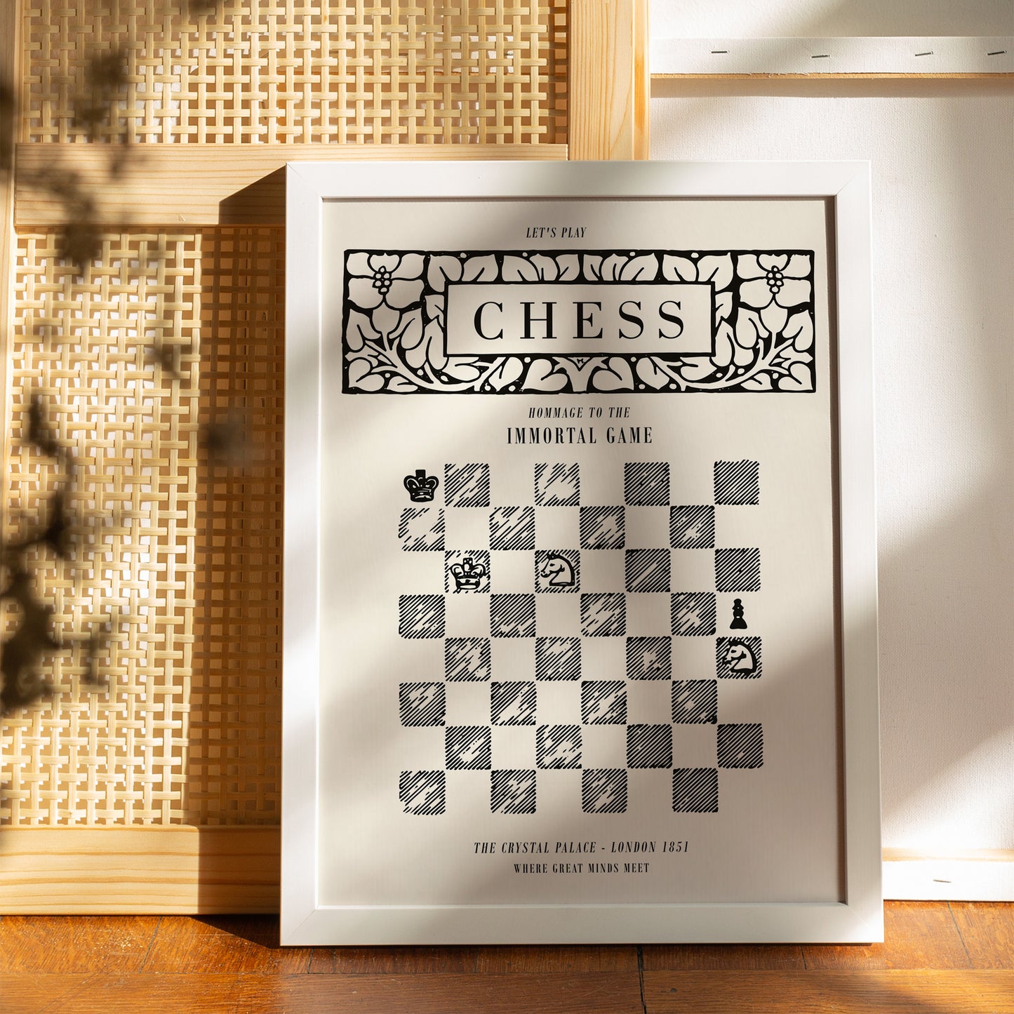 Chess The Immortal Game Vintage Poster