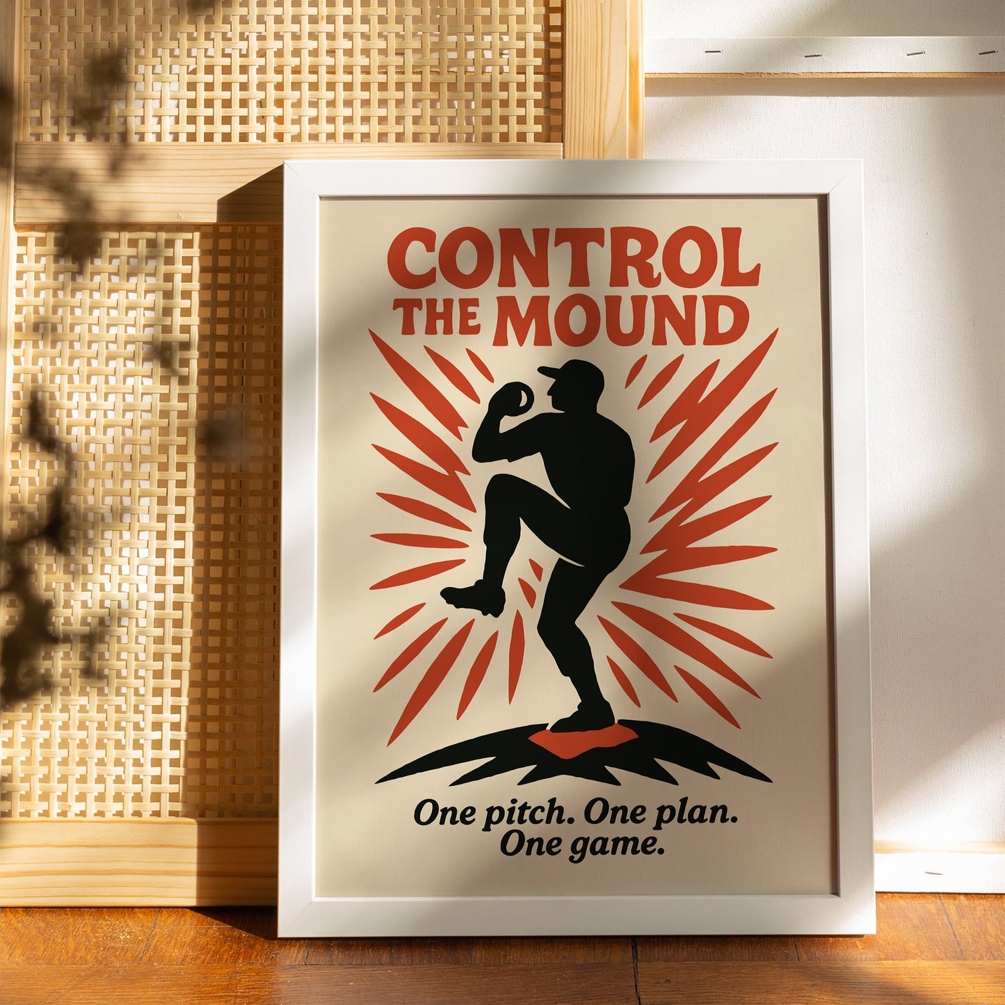 Control The Mound Baseball Motivational Poster