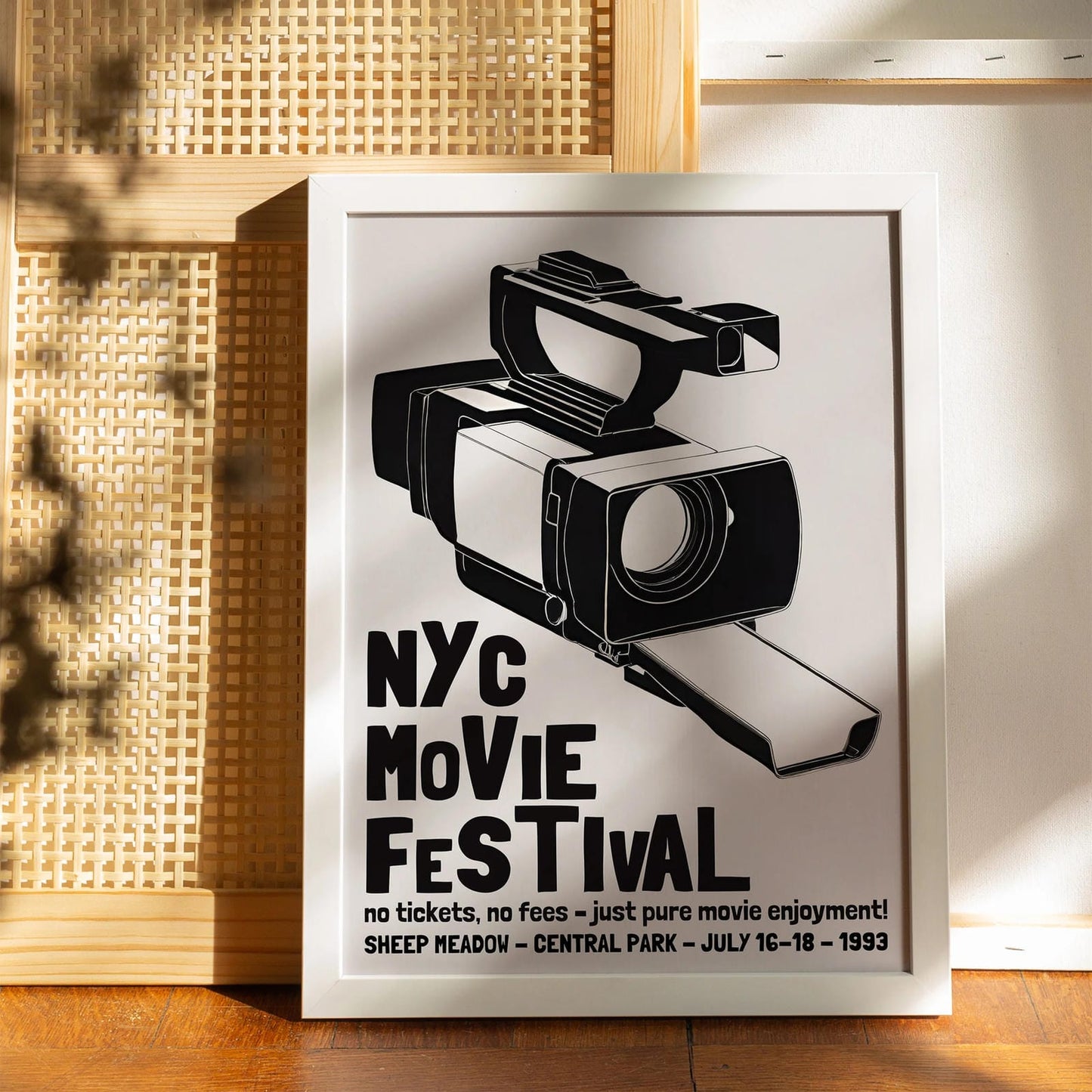 NYC Movie Festival B&W Poster