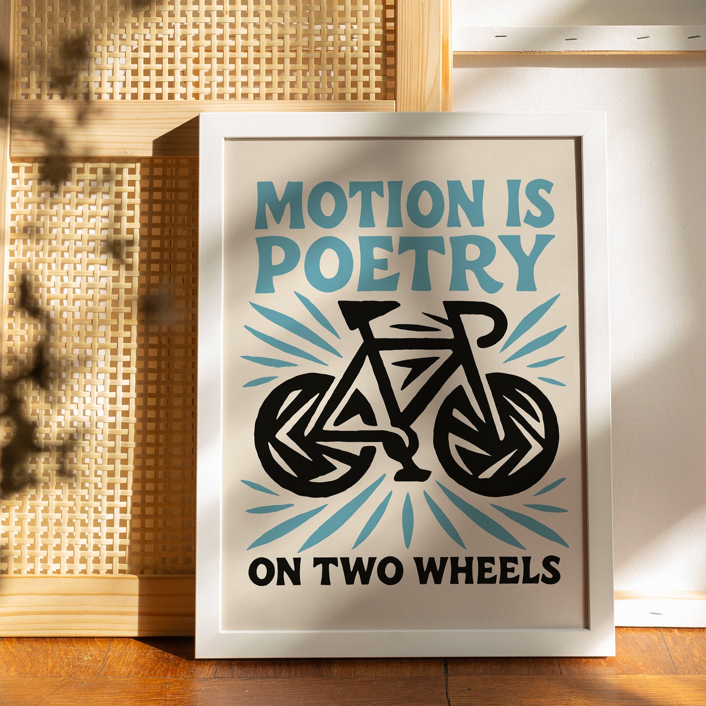 Motion Is Poetry Bicycle Art Print