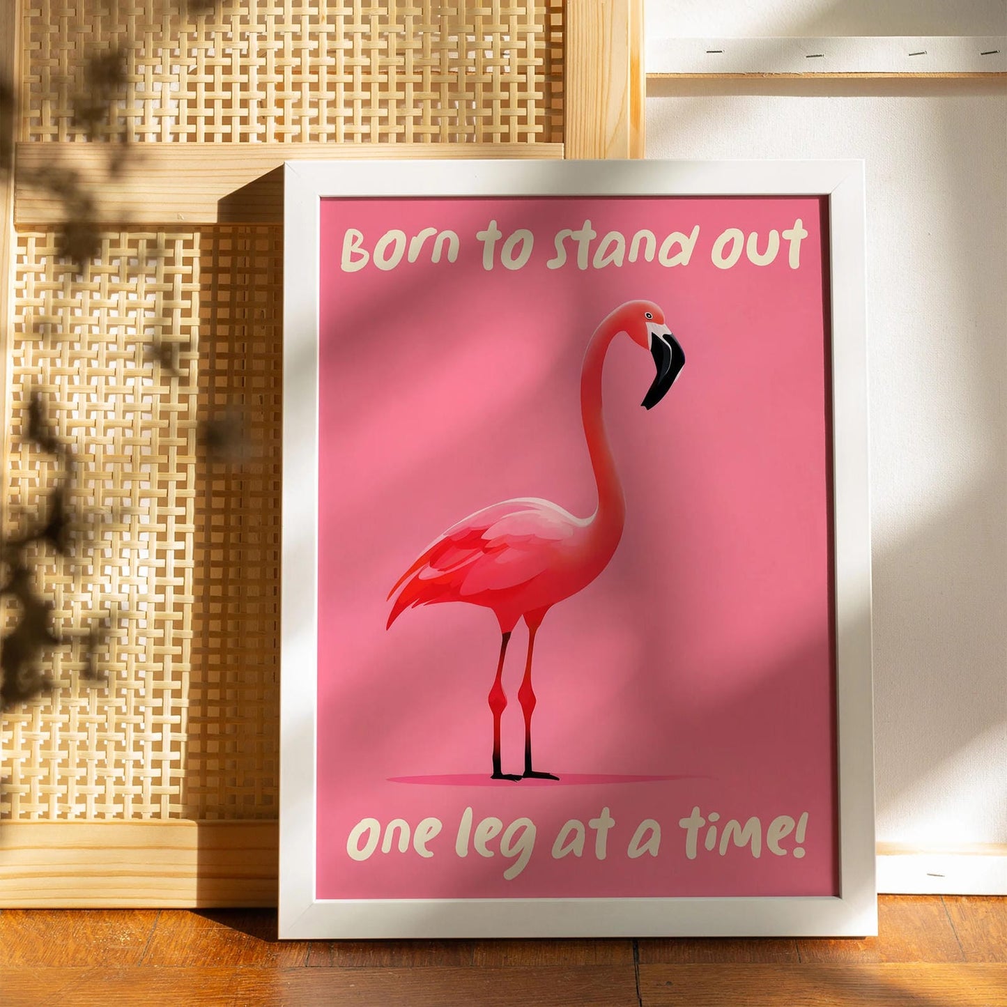 Motivational Flamingo Poster