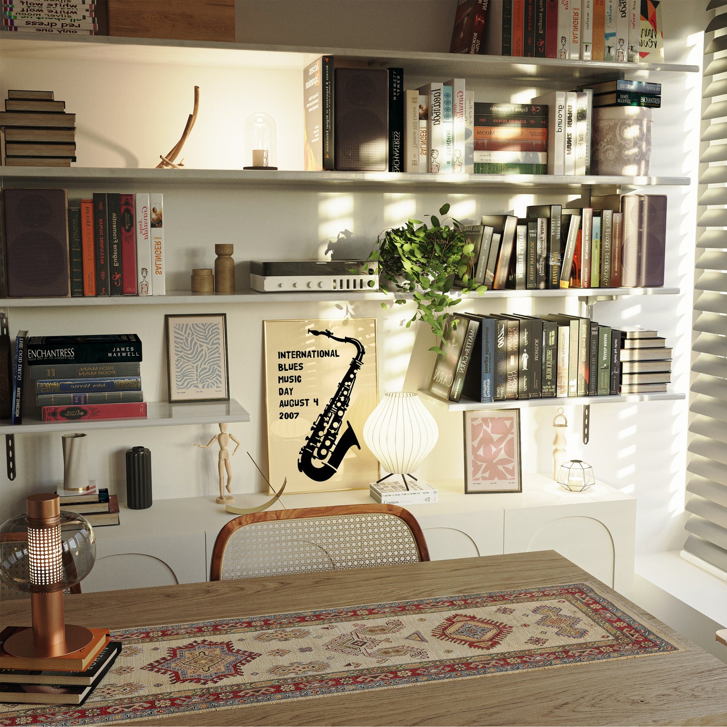 Blues Music Day - Saxophone Poster