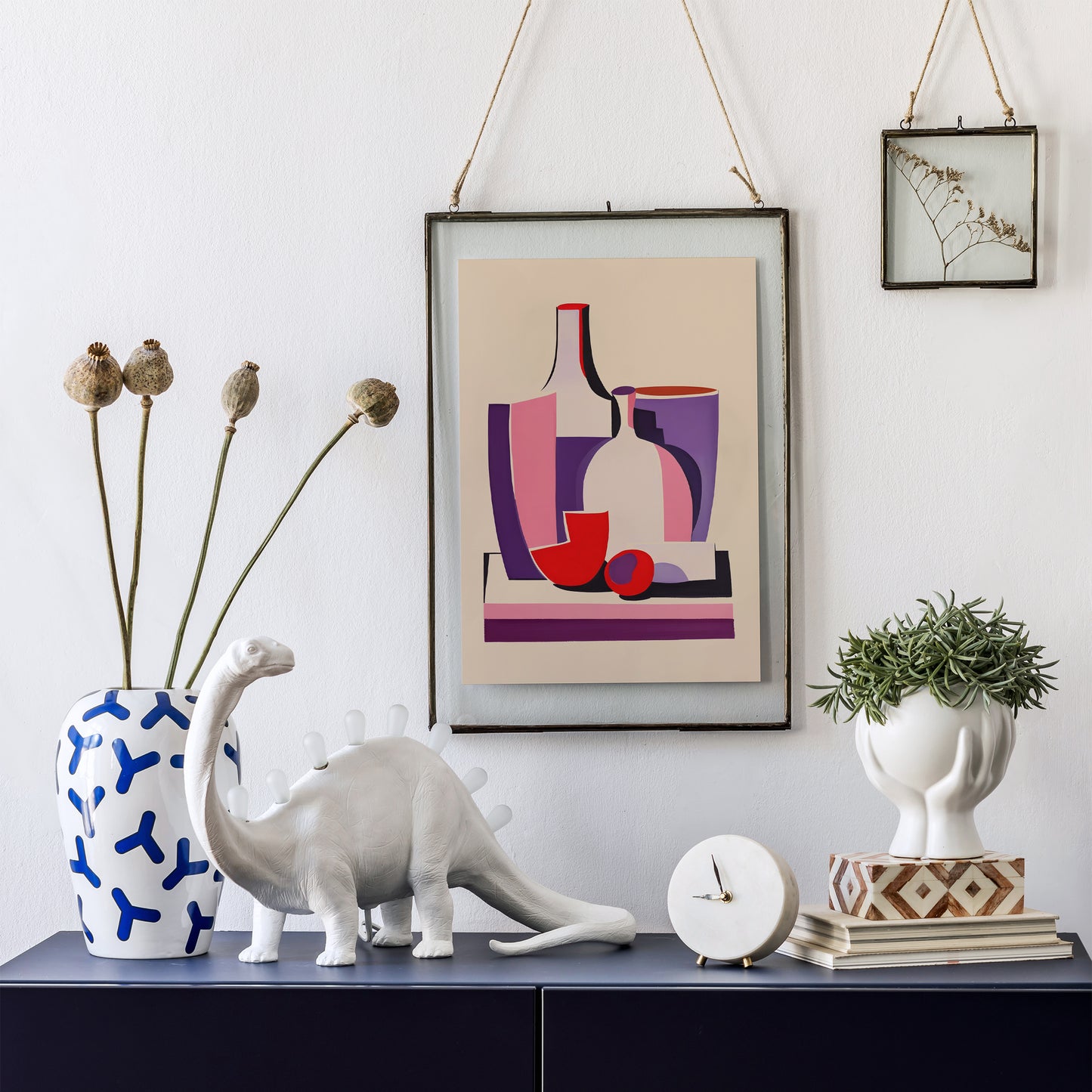 Retro Still Life Shapes Poster