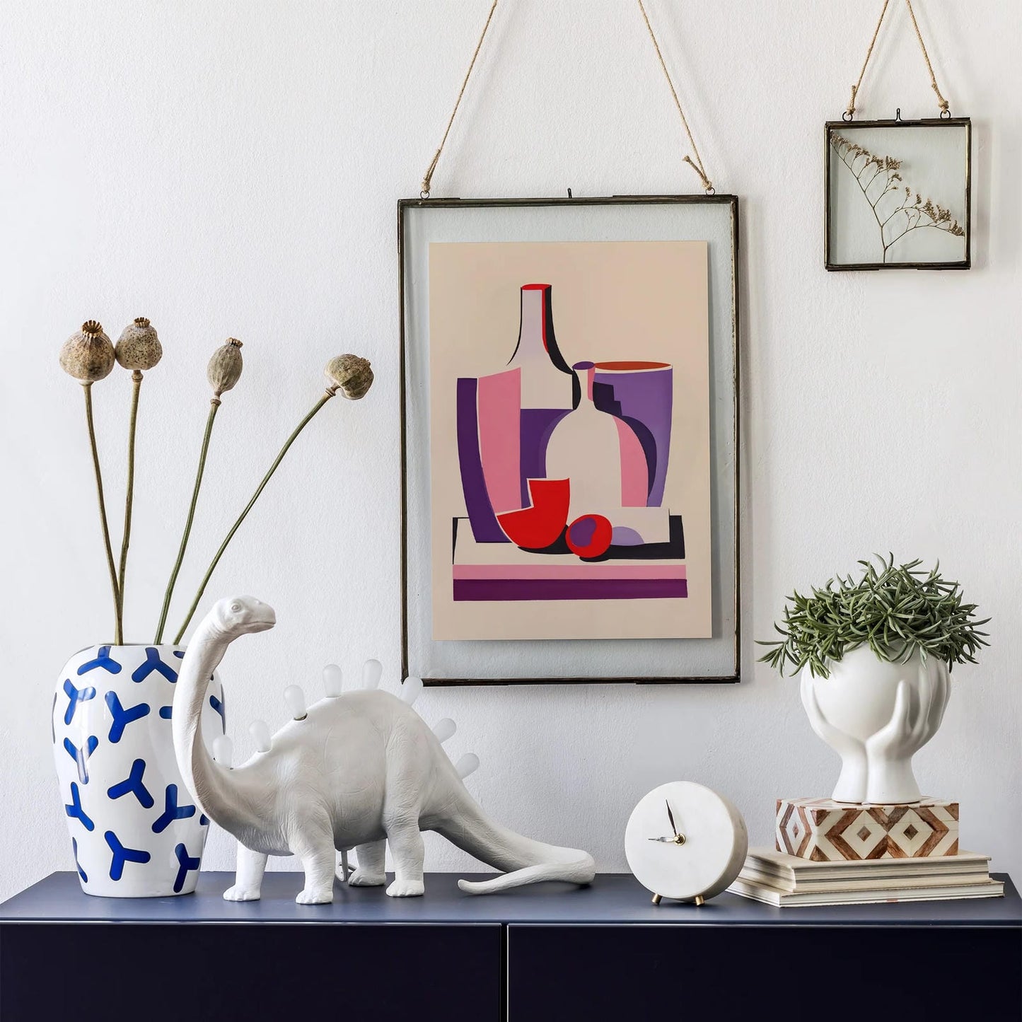 Retro Still Life Shapes Poster