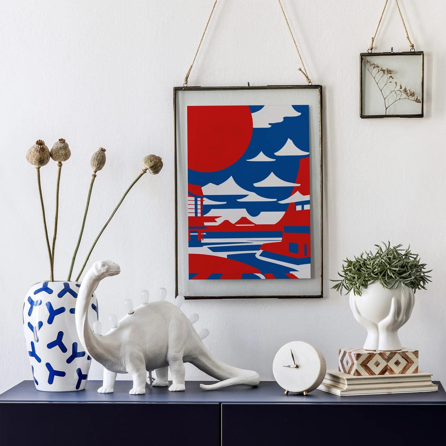 Geometric Japan Landscape Poster