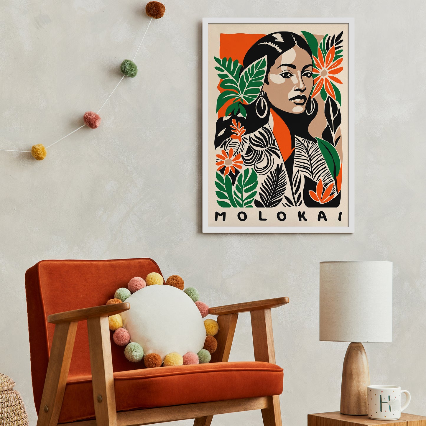Molokai Hawaii Flower Woman Poster