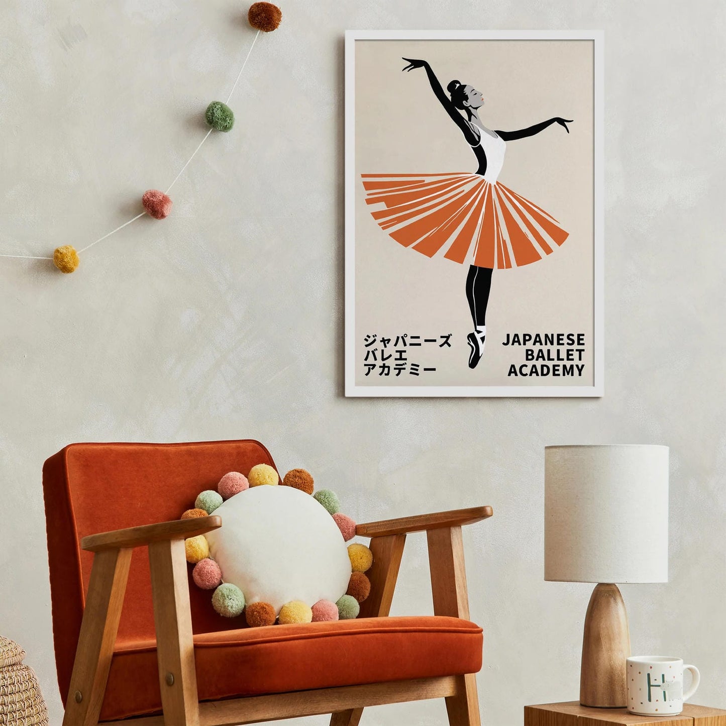 Japanese Ballet Academy Retro Print