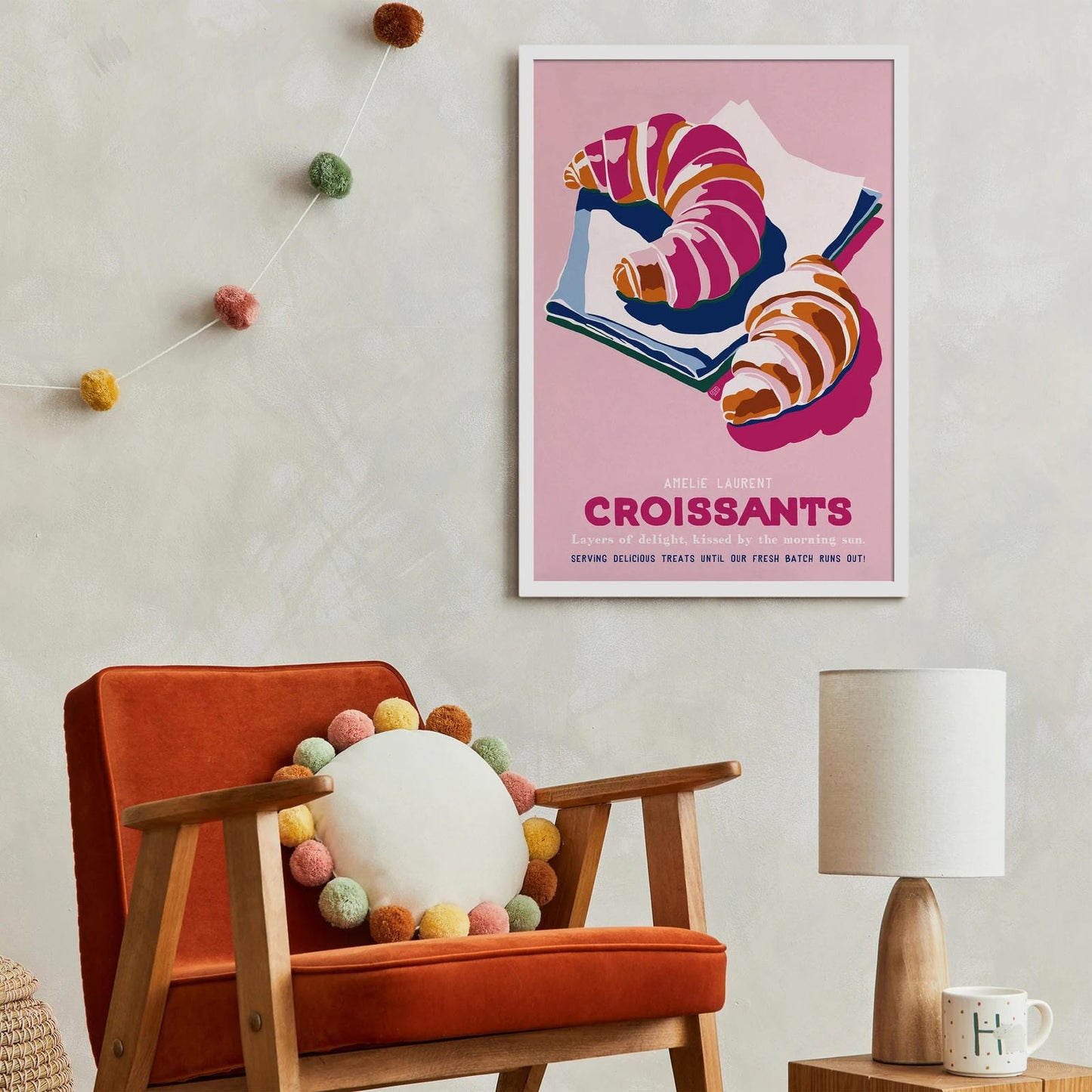 Croissants - French Bakery Wall Art Print
