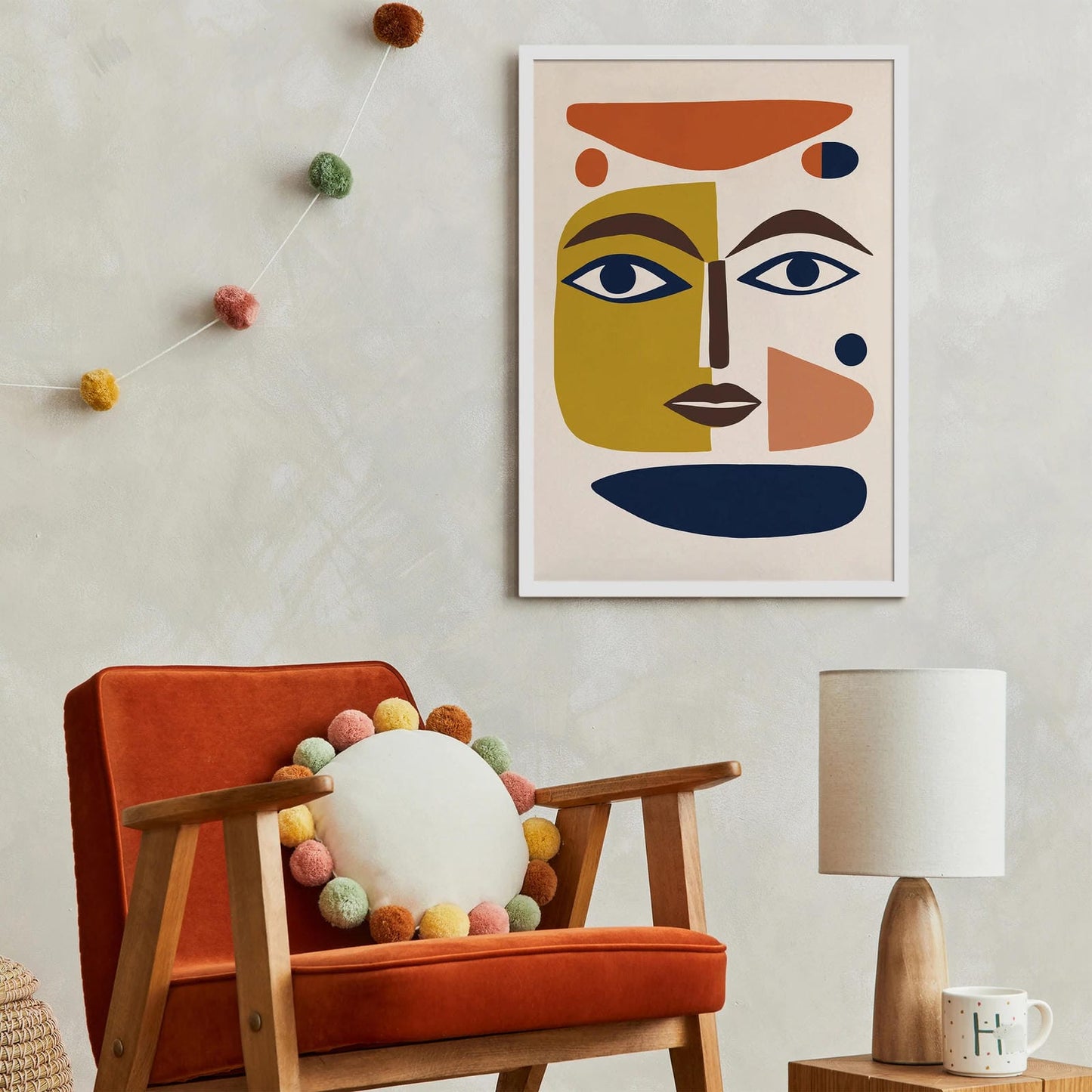 Cubism Abstract Face Art Print