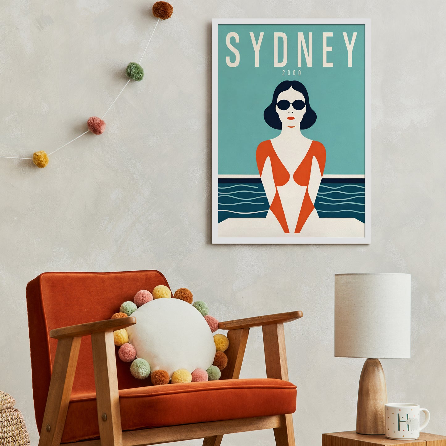 Sydney 2000 Swimmer Art Poster