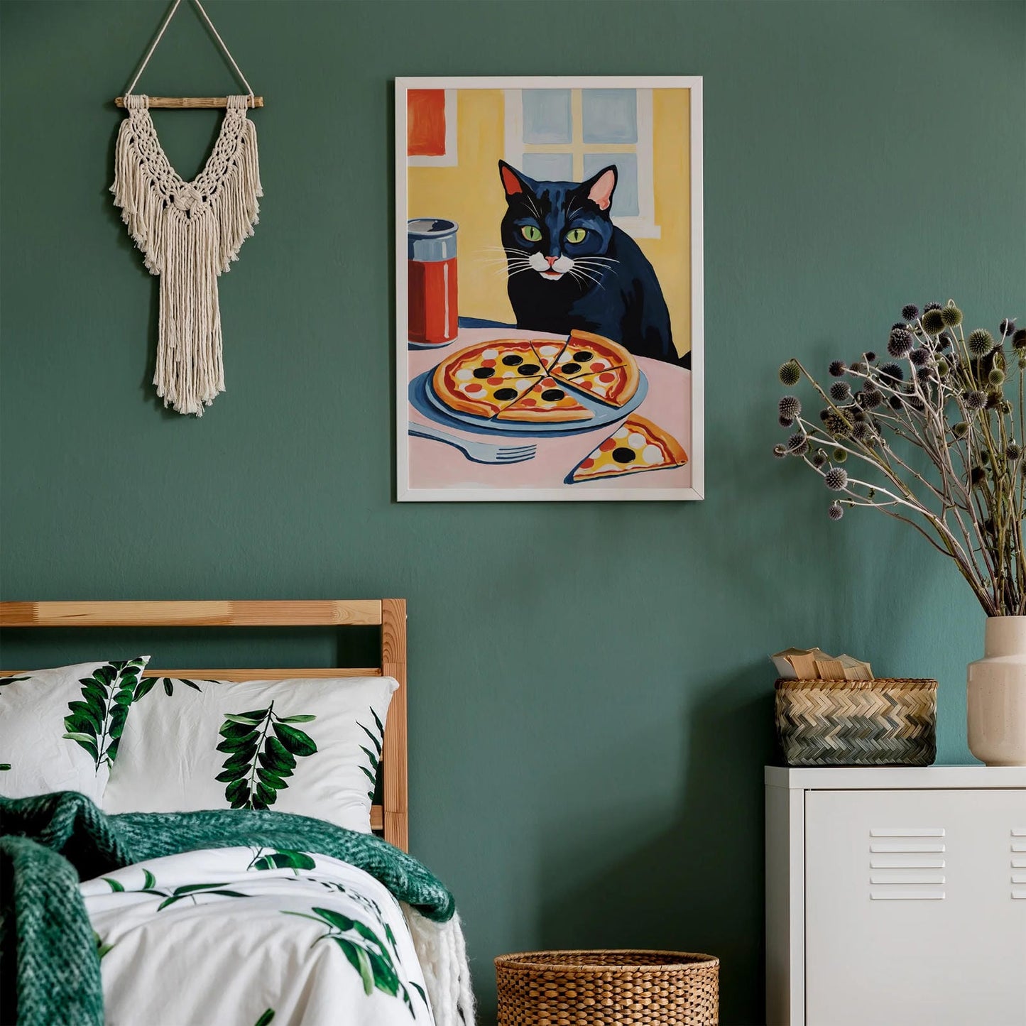Pizza Cat Wall Art Print