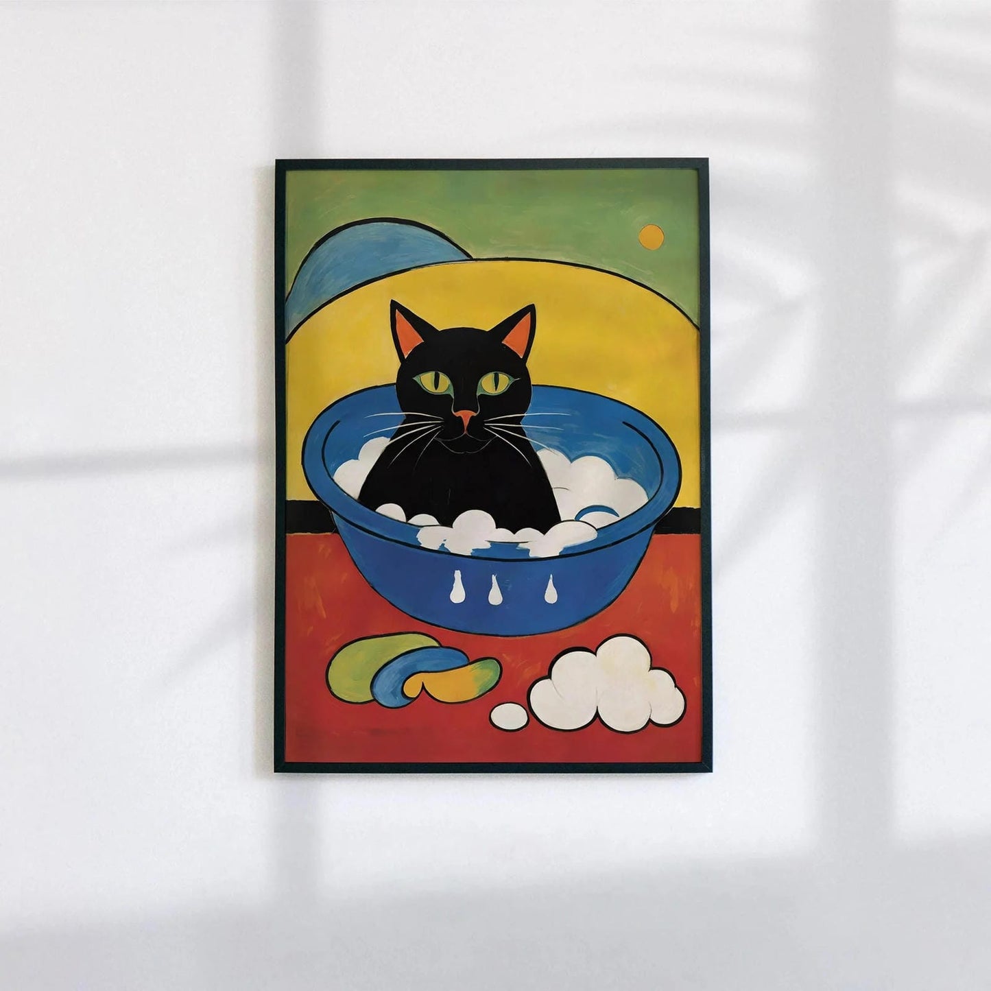 Cat Bath Art Print