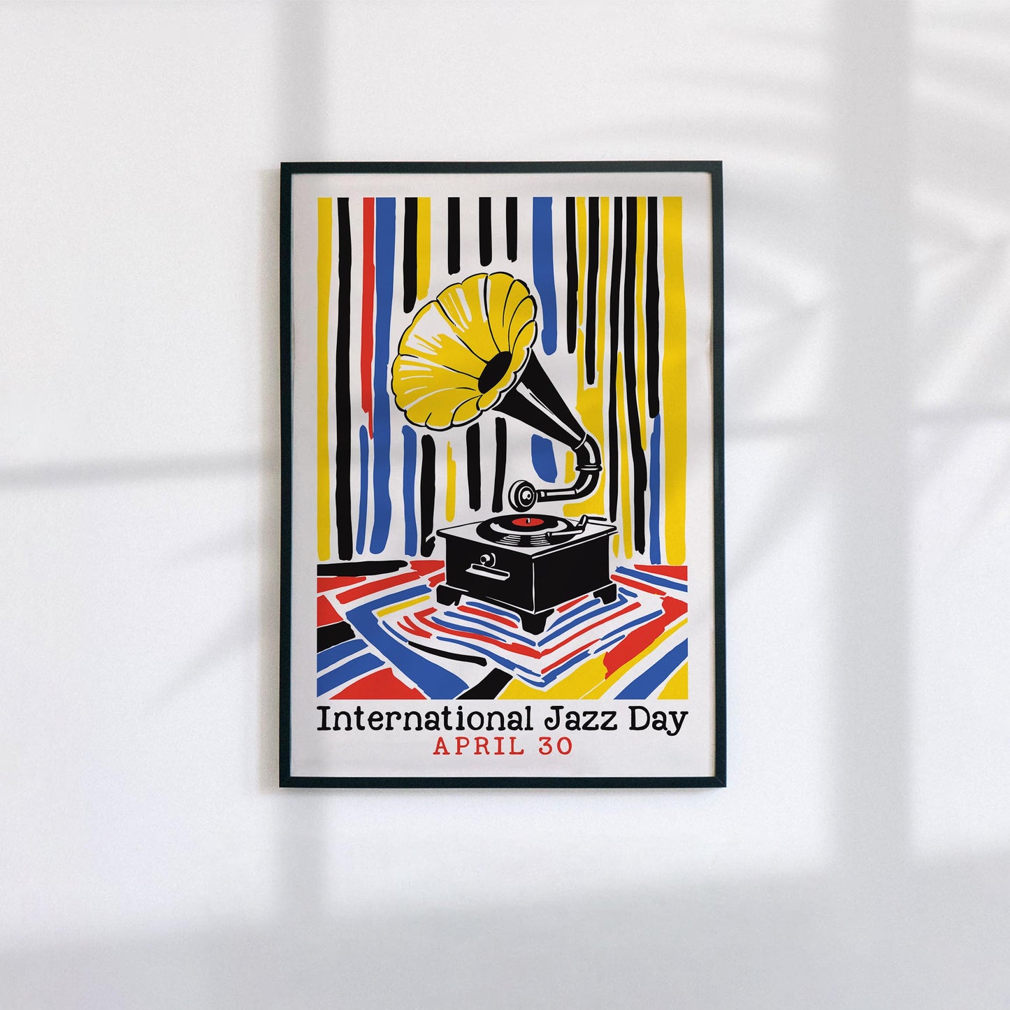 Jazz Day Gramophone Print