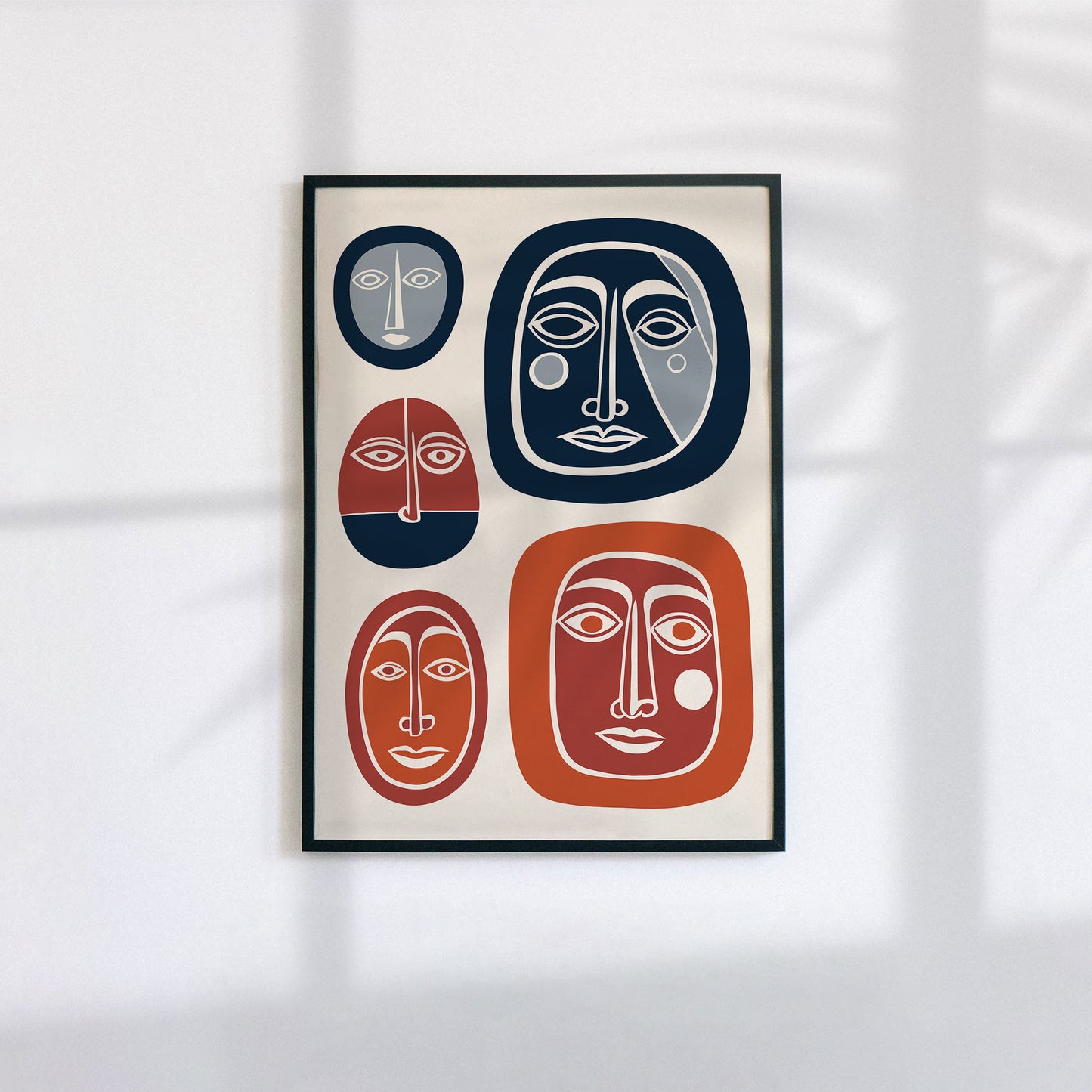 Cubism Style Faces Poster