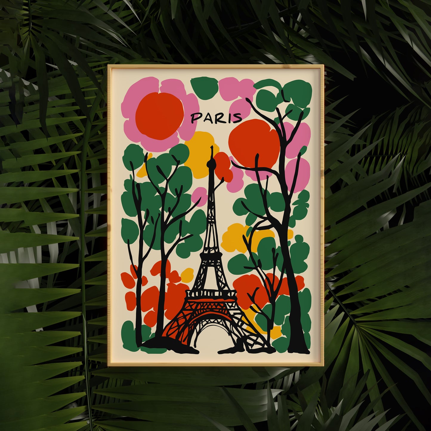 Colorful Paris Travel Wall Art Print 2025