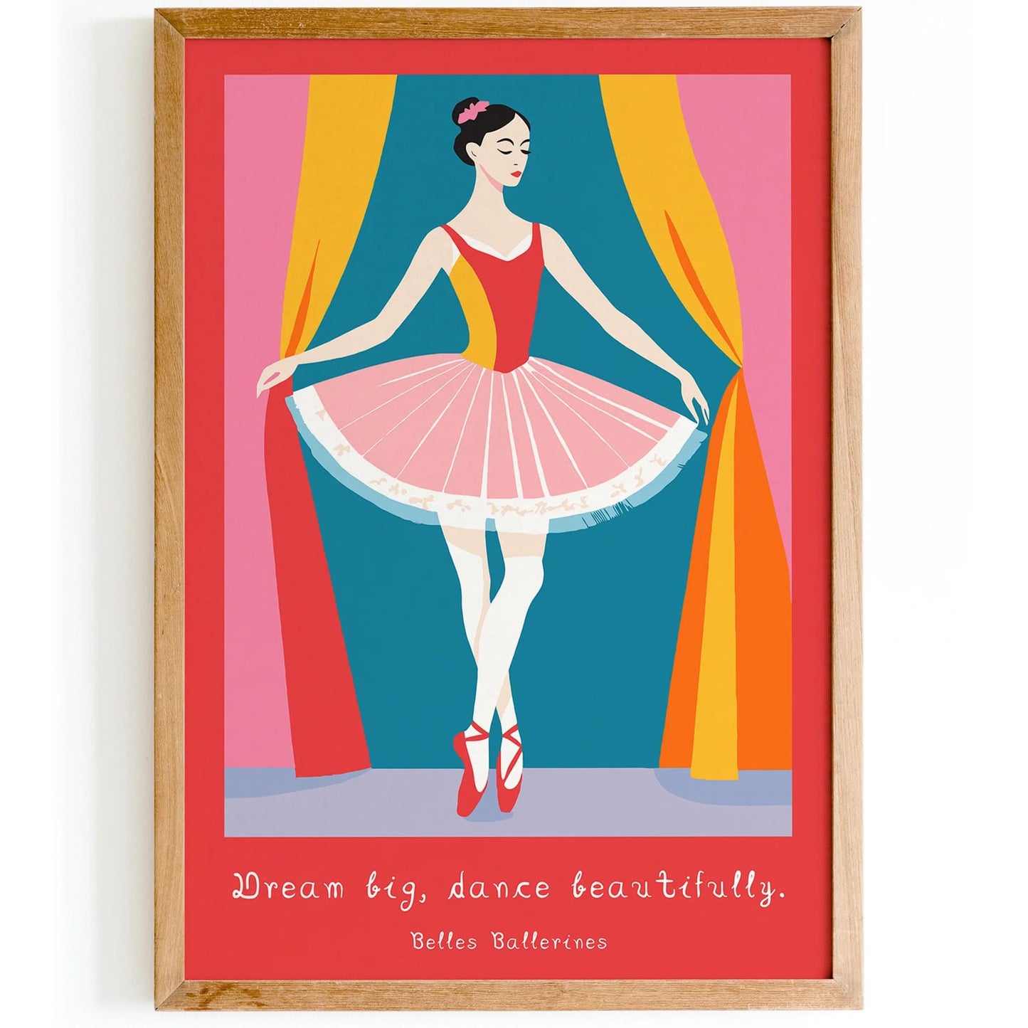 Ballerina Quote Ballet Red Poster
