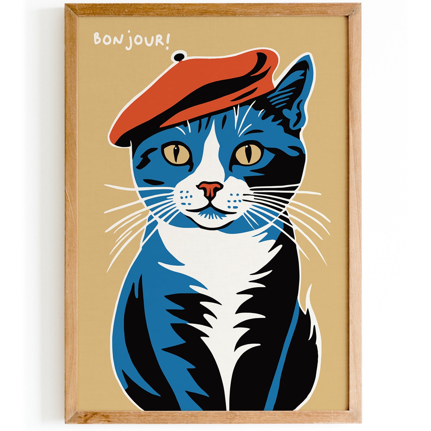 French Kitty Bonjour Poster 2025