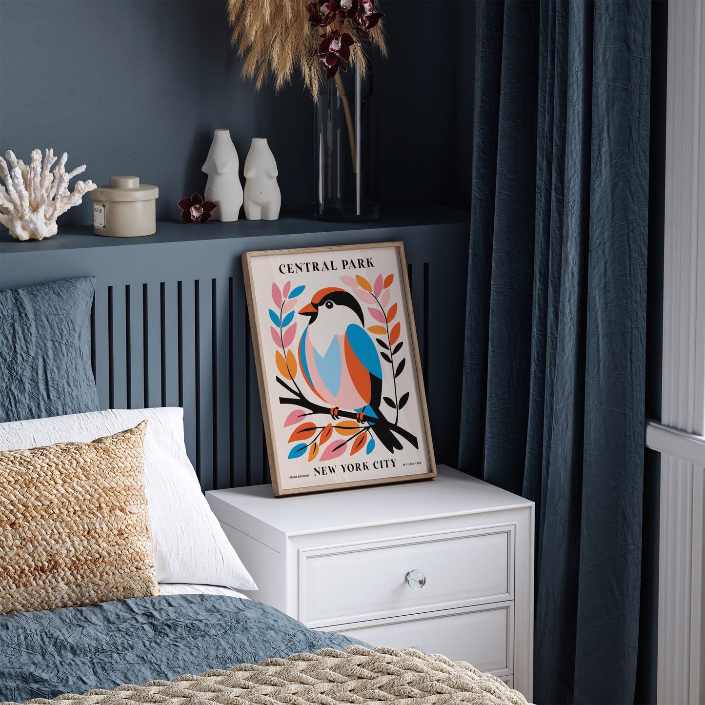 Central Park NYC Cute Bird Poster