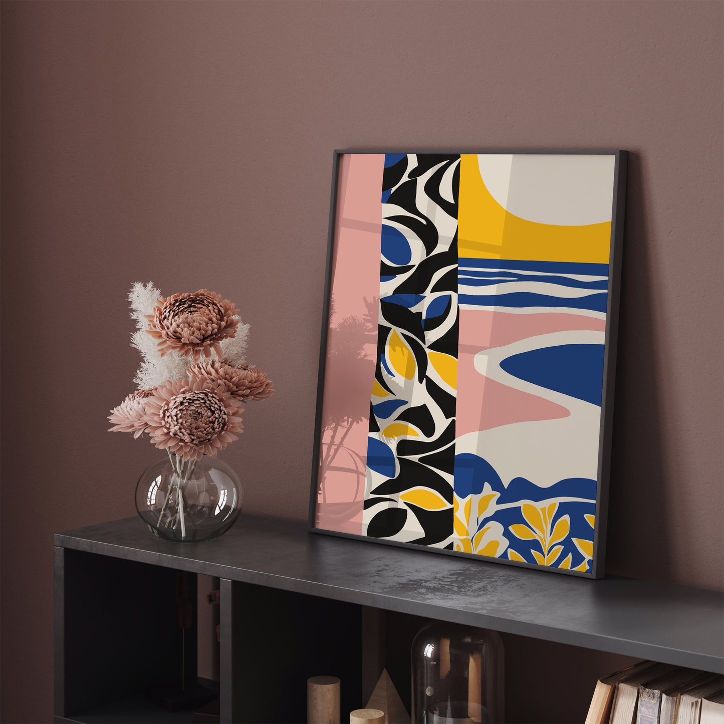 Mid Century Abstract Scenery Art Print