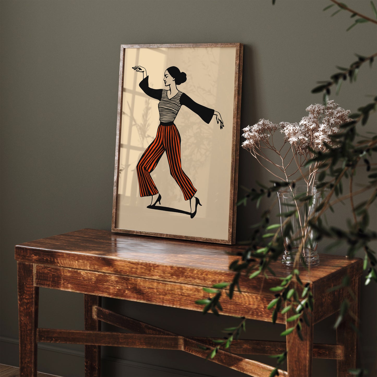 Dancing Woman Retro Poster