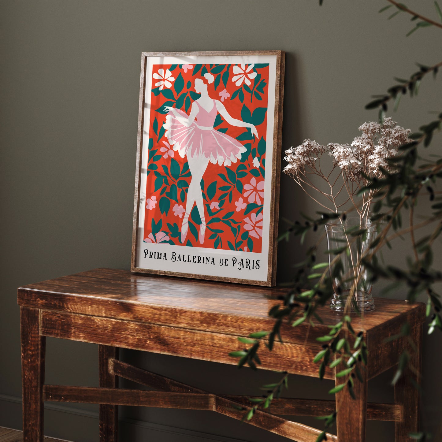 Prima Ballerina de Paris Red Poster