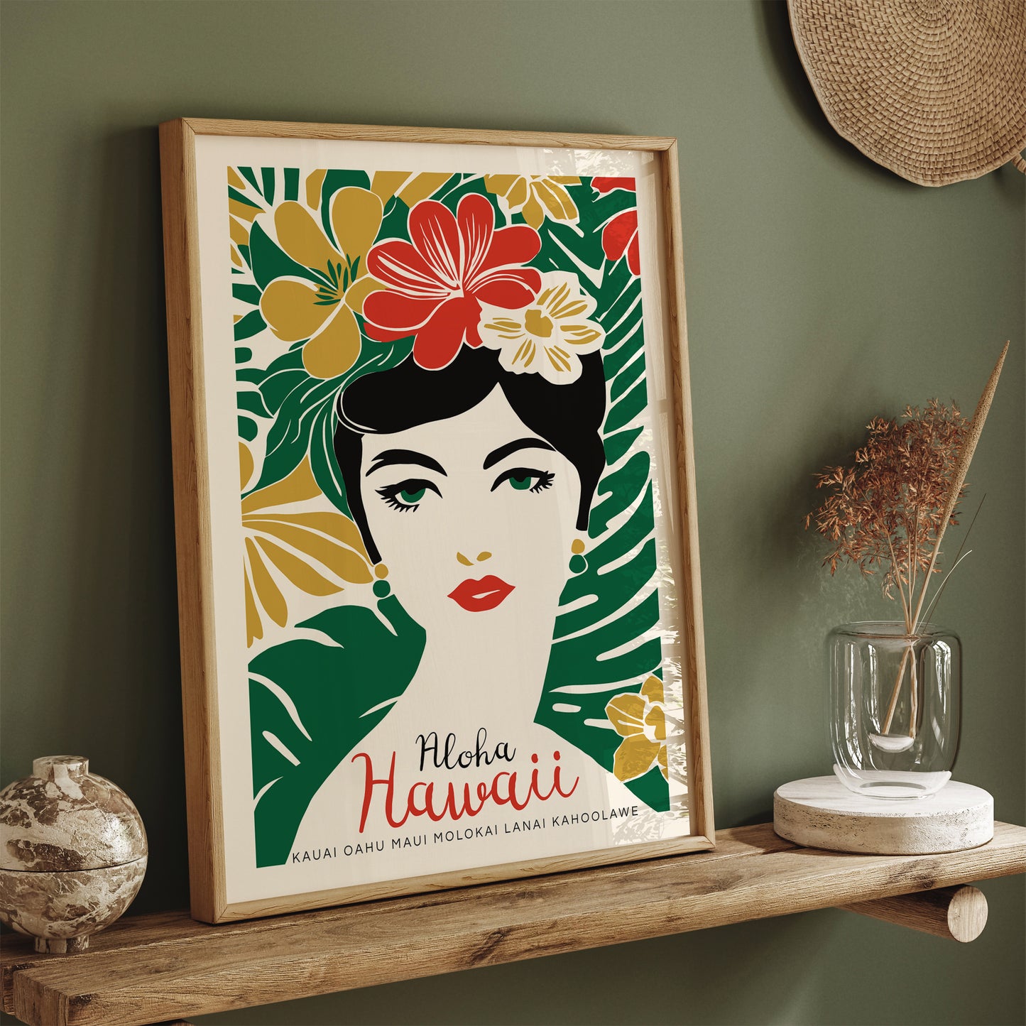 Aloha Hawaii Tropical Woman Poster
