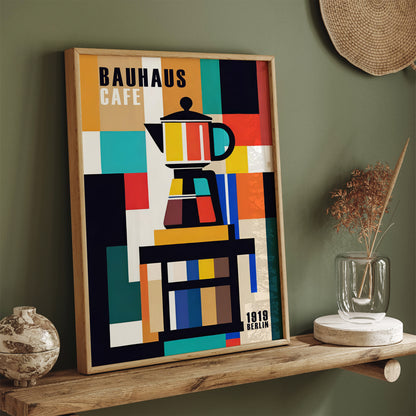 Retro Bauhaus Cafe Berlin Poster