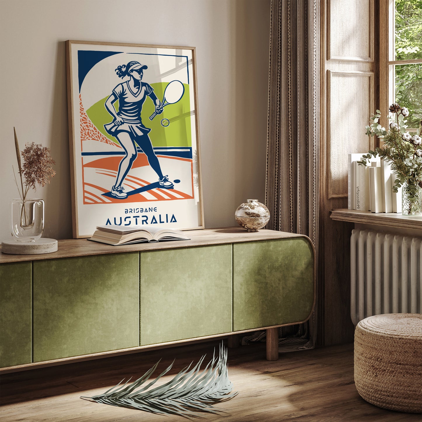 Brisbane Australia Tennis Sport Poster