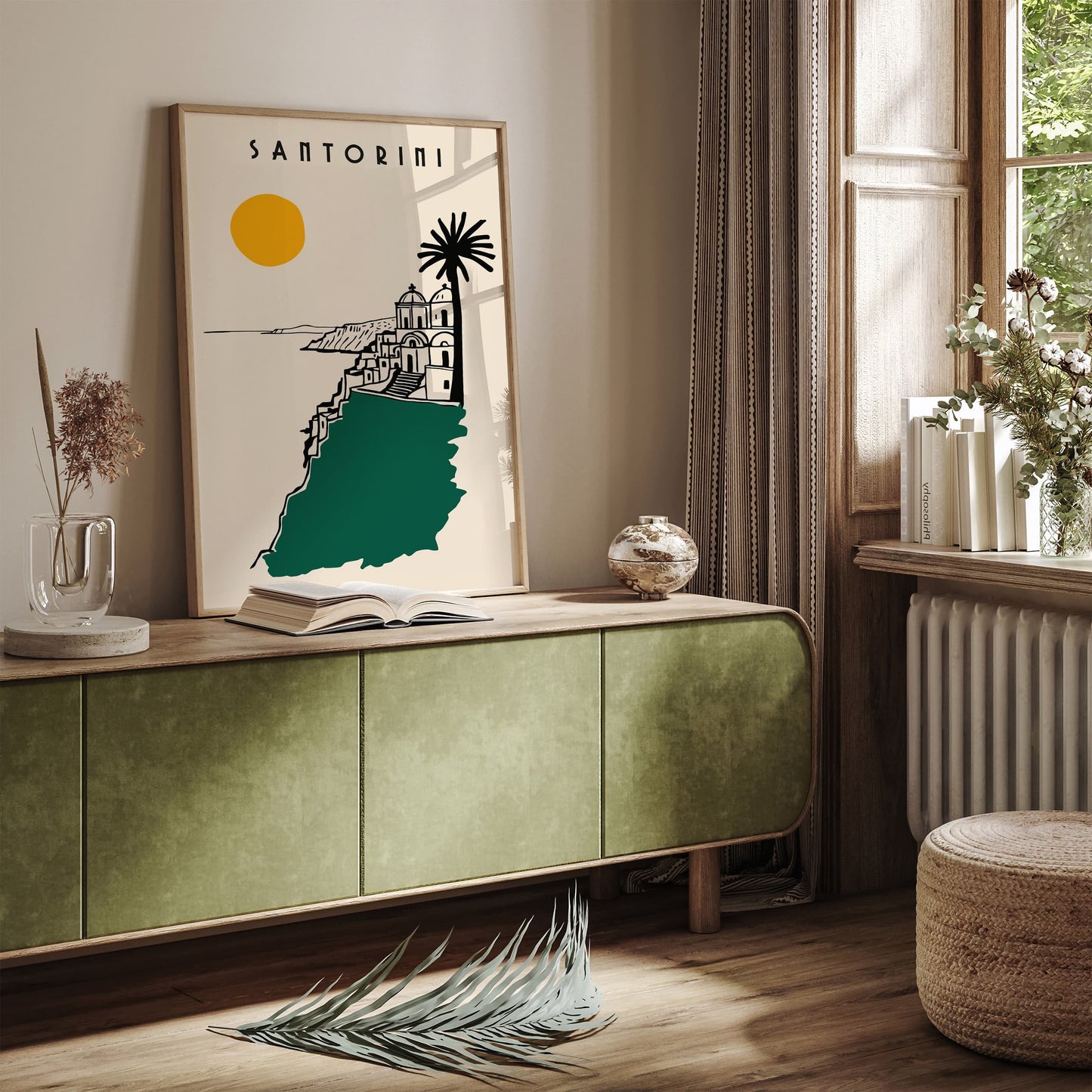 Santorini Greece Landscape Travel Poster